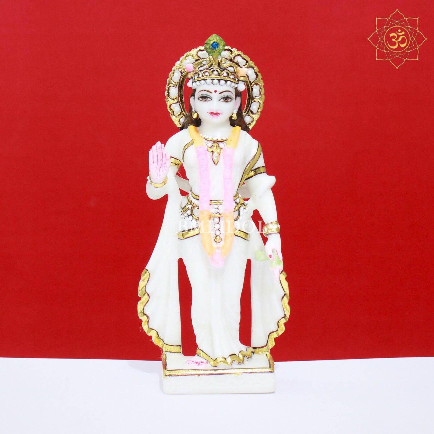 Small Marble Radha Krishna Idol in 9inches for Home Temple