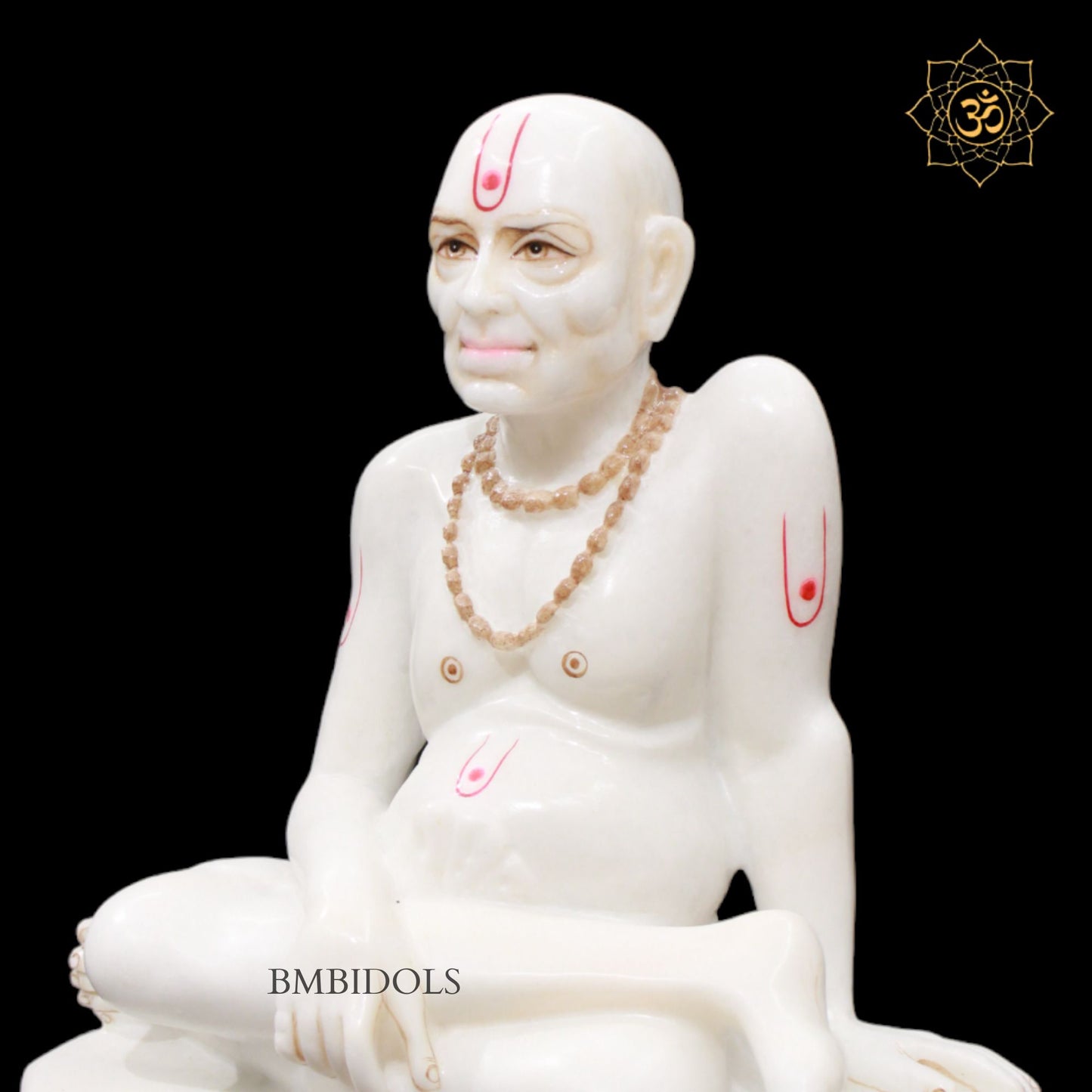 Marble Swami Samarth Murti in Makrana Marble in 12inches