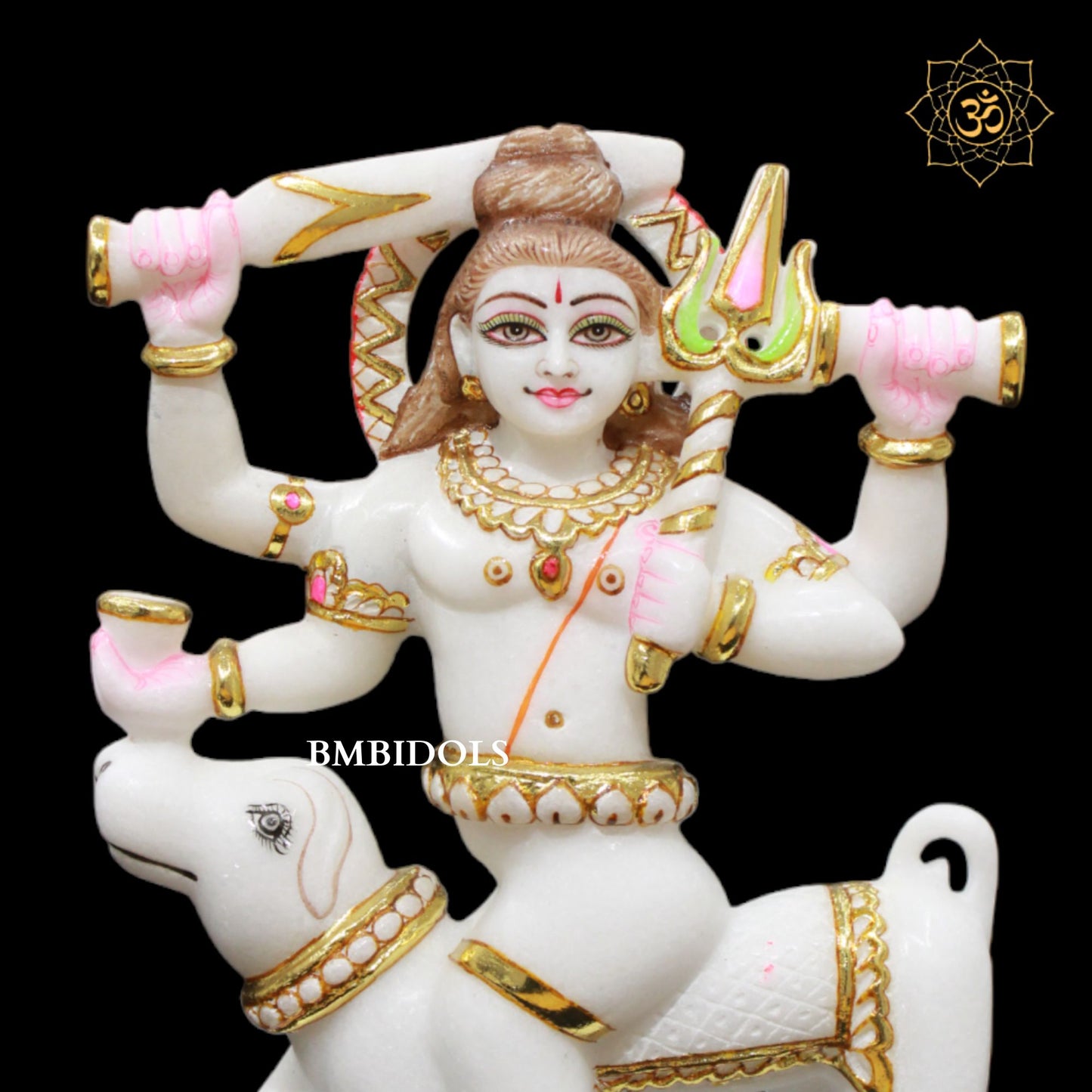 Marble Kal Bhairav (Bheru) Baba Murti for Home or Mandir