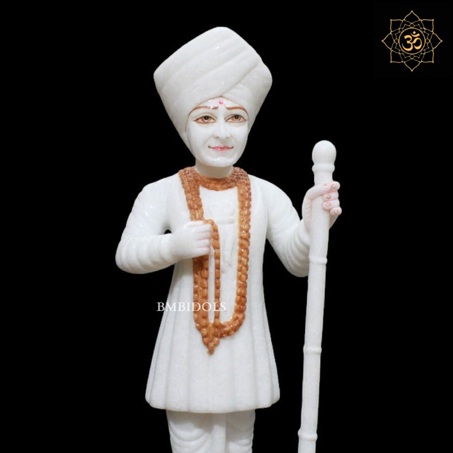Marble Jalaram Bapa Murti in 15inches for Homes and Temples