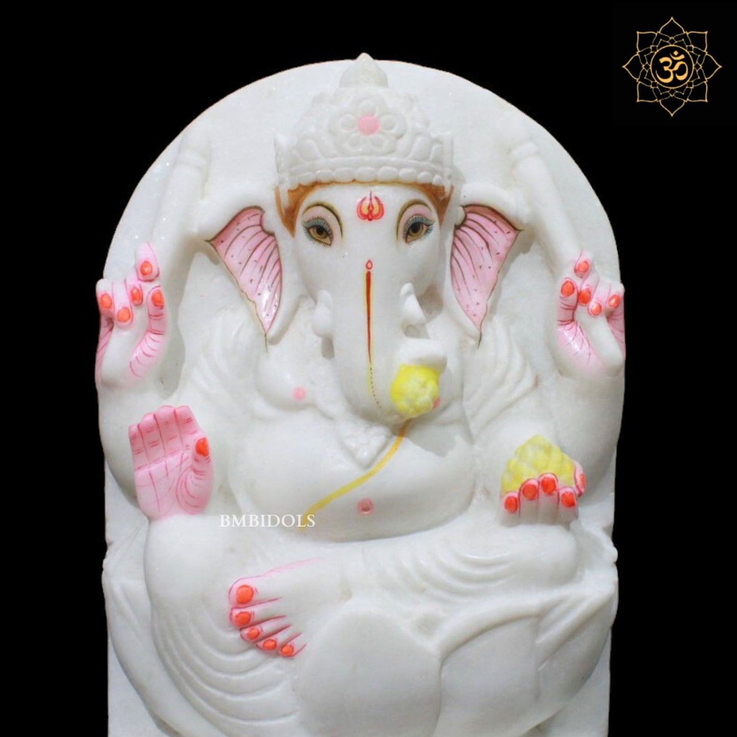 White Marble Ganesh Murti for Homes and Temples in Makrana Marble