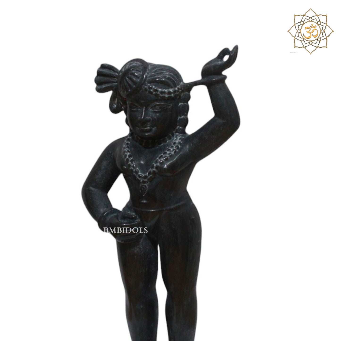 Black Stone Shrinath Ji Murti for Homes and Temples in 12inch