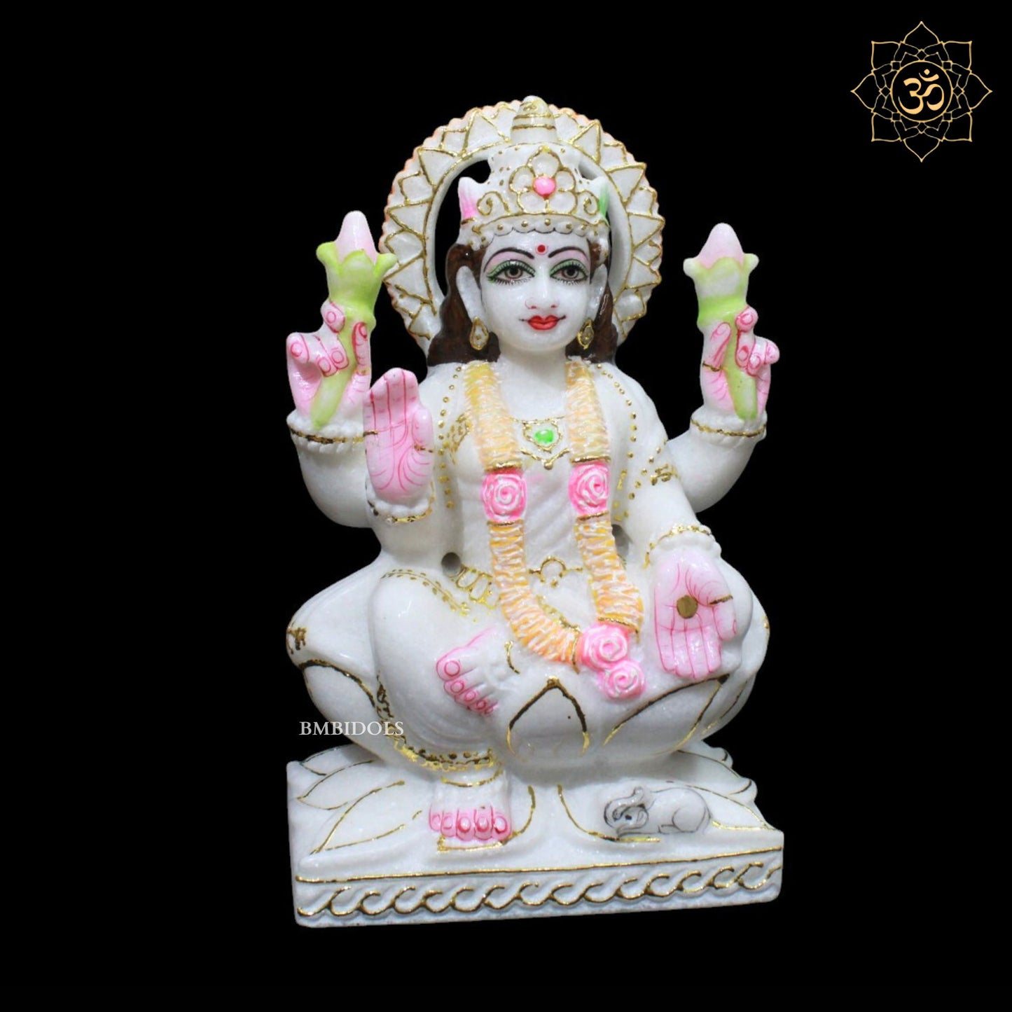 Marble Ganesh Lakshmi Murti for Homes and Temples in 9inch