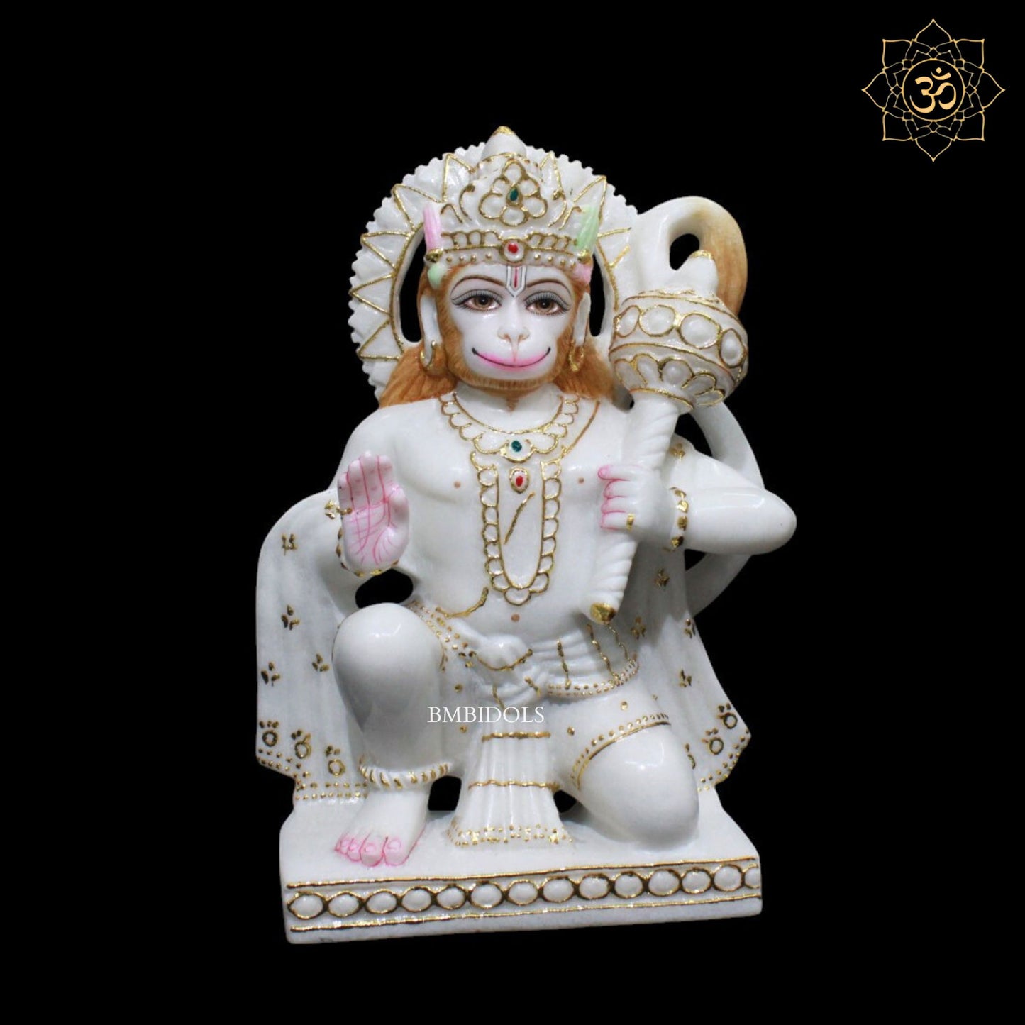 Ashirwad Hanuman Marble Murti for Homes and Temples in 9inches