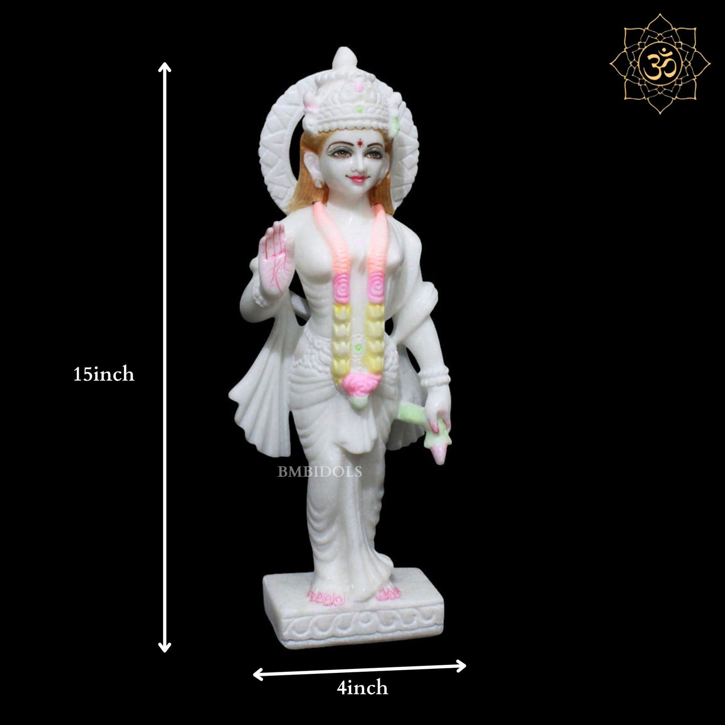 Lakshmi Narayan Marble Murti for Homes and Temples in 15inch