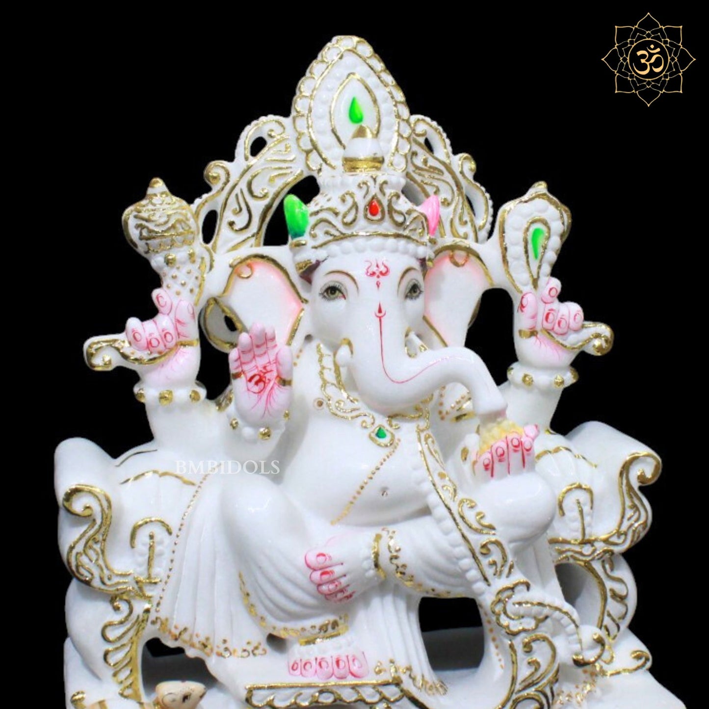 Ganesh Marble Murti for Homes and Temples in 15inches