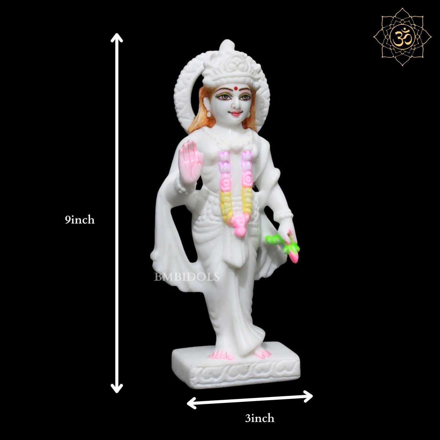 Marble Lakshmi Narayan Murti in Standing Posture in 9inches