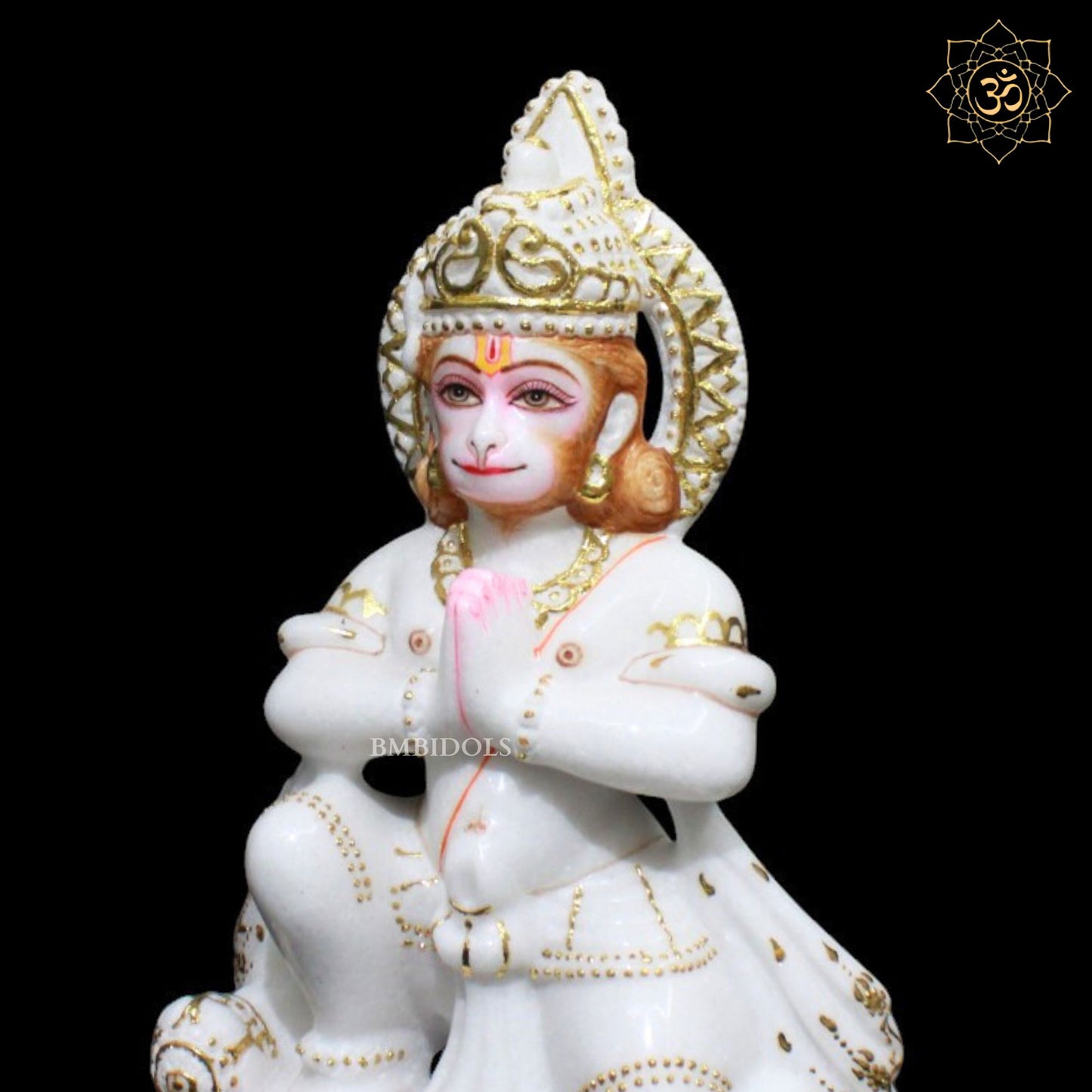 Das Hanuman Marble Murti for Homes and Temples in 12inches