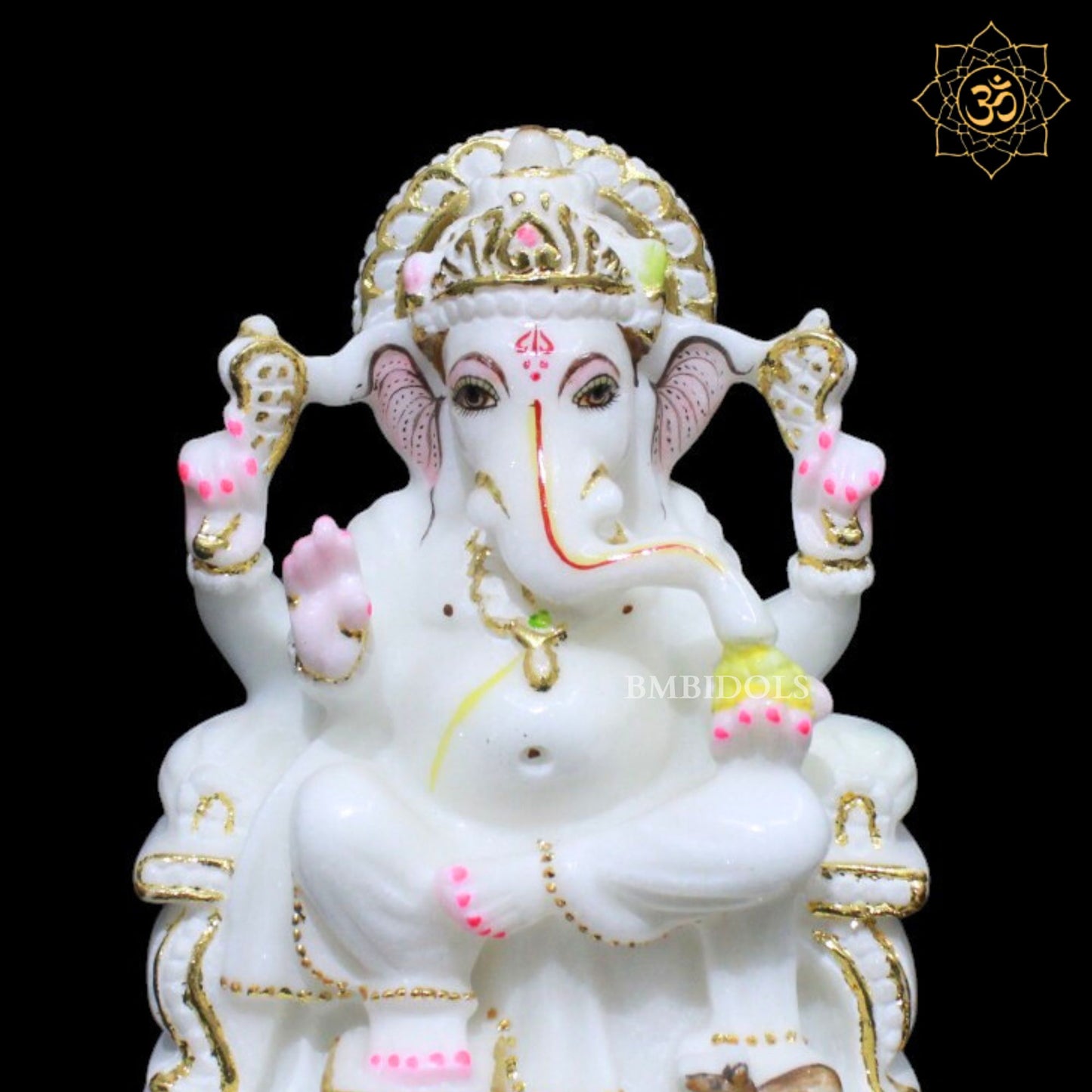 Small Ganesh Marble Murti for Homes and Temples in 7inches