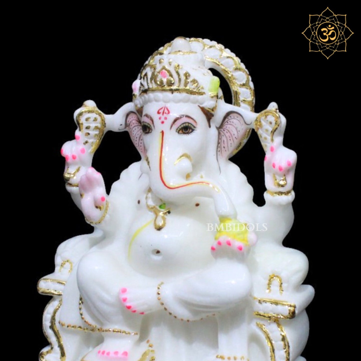 Small Ganesh Marble Murti for Homes and Temples in 7inches