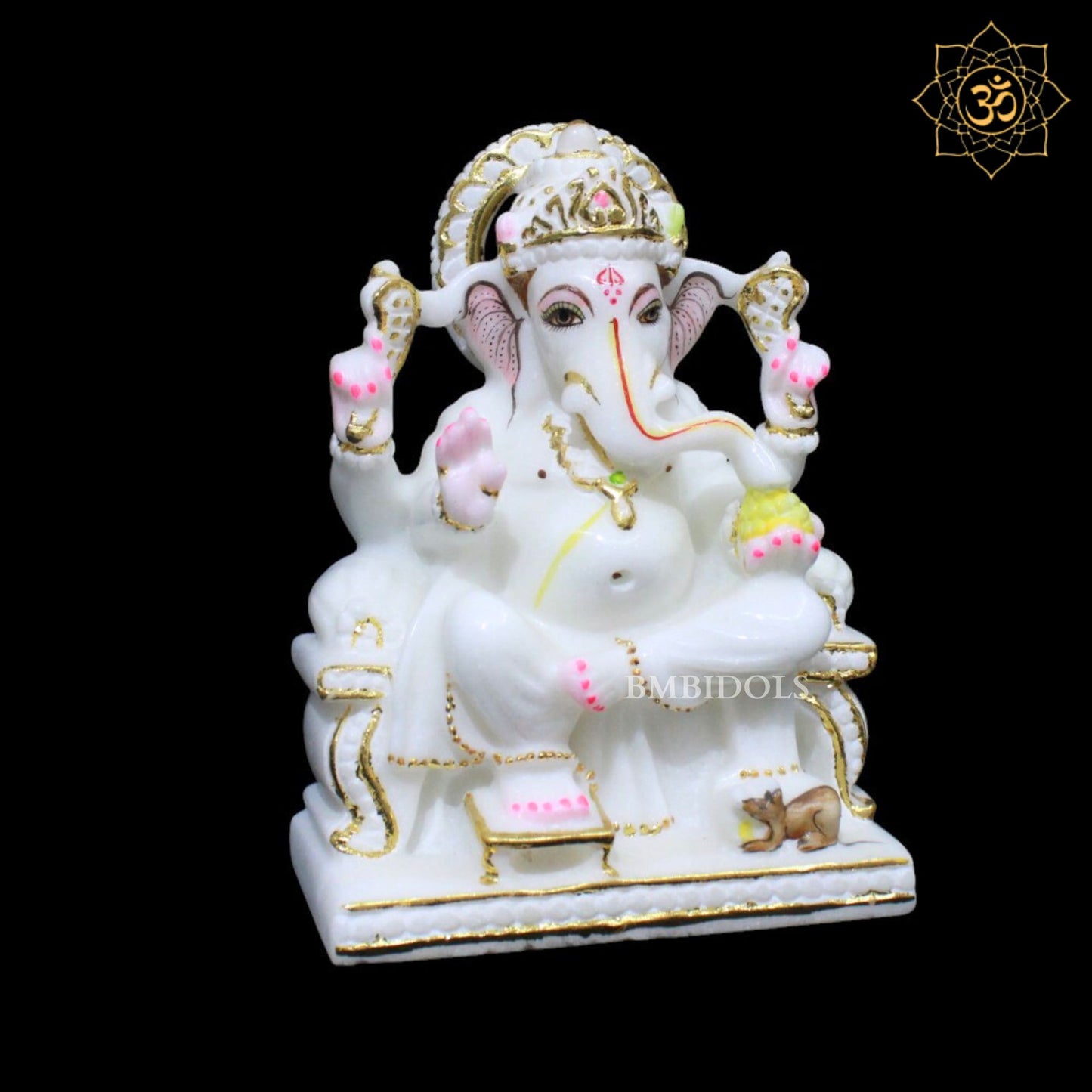 Small Ganesh Marble Murti for Homes and Temples in 7inches