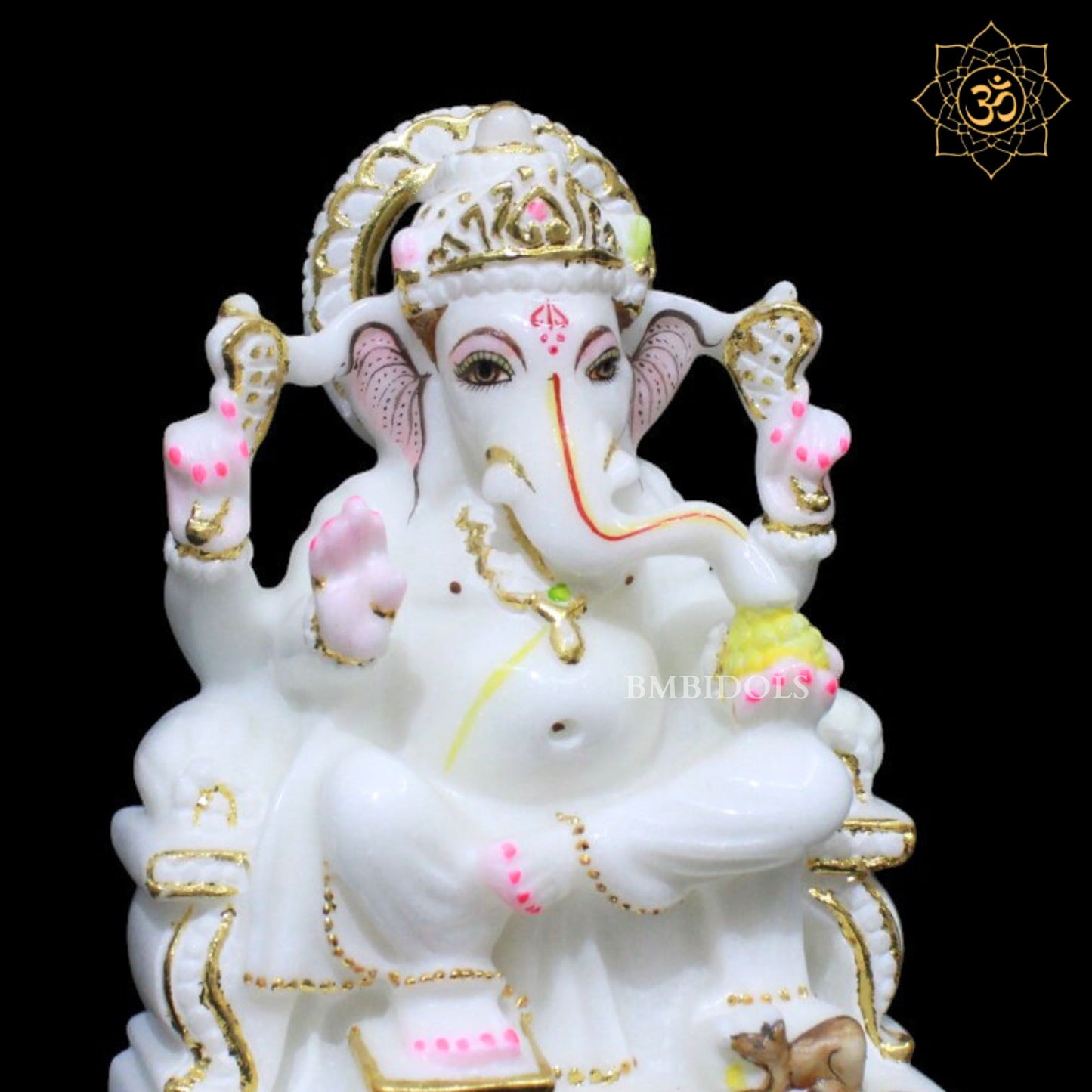 Small Ganesh Marble Murti for Homes and Temples in 7inches