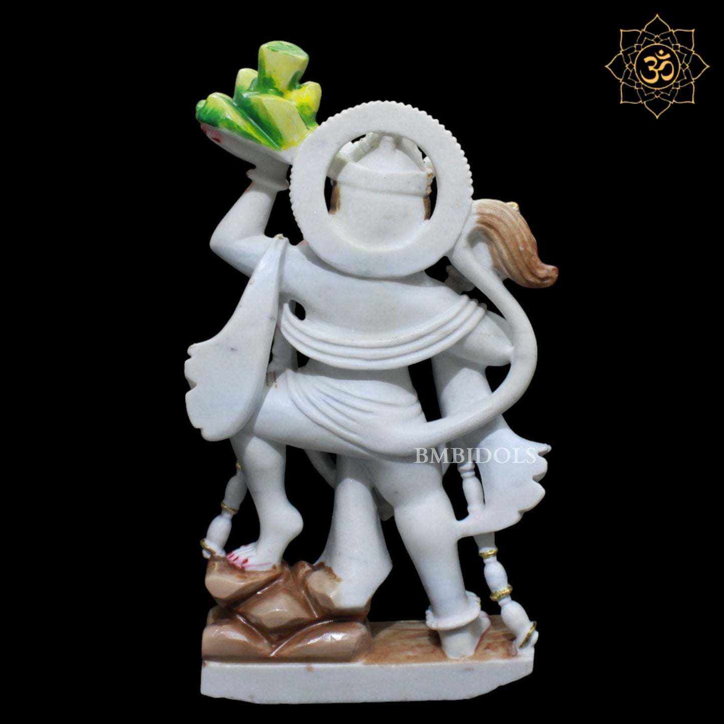 1.5feet Veer Hanuman Statue for Homes and Temples in Makrana Marble