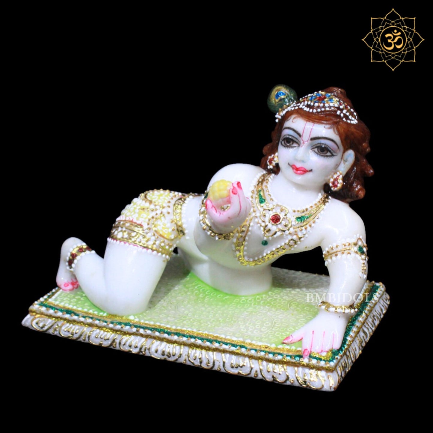 Laddu Gopal Marble Murti for Home Mandirs in 5inches