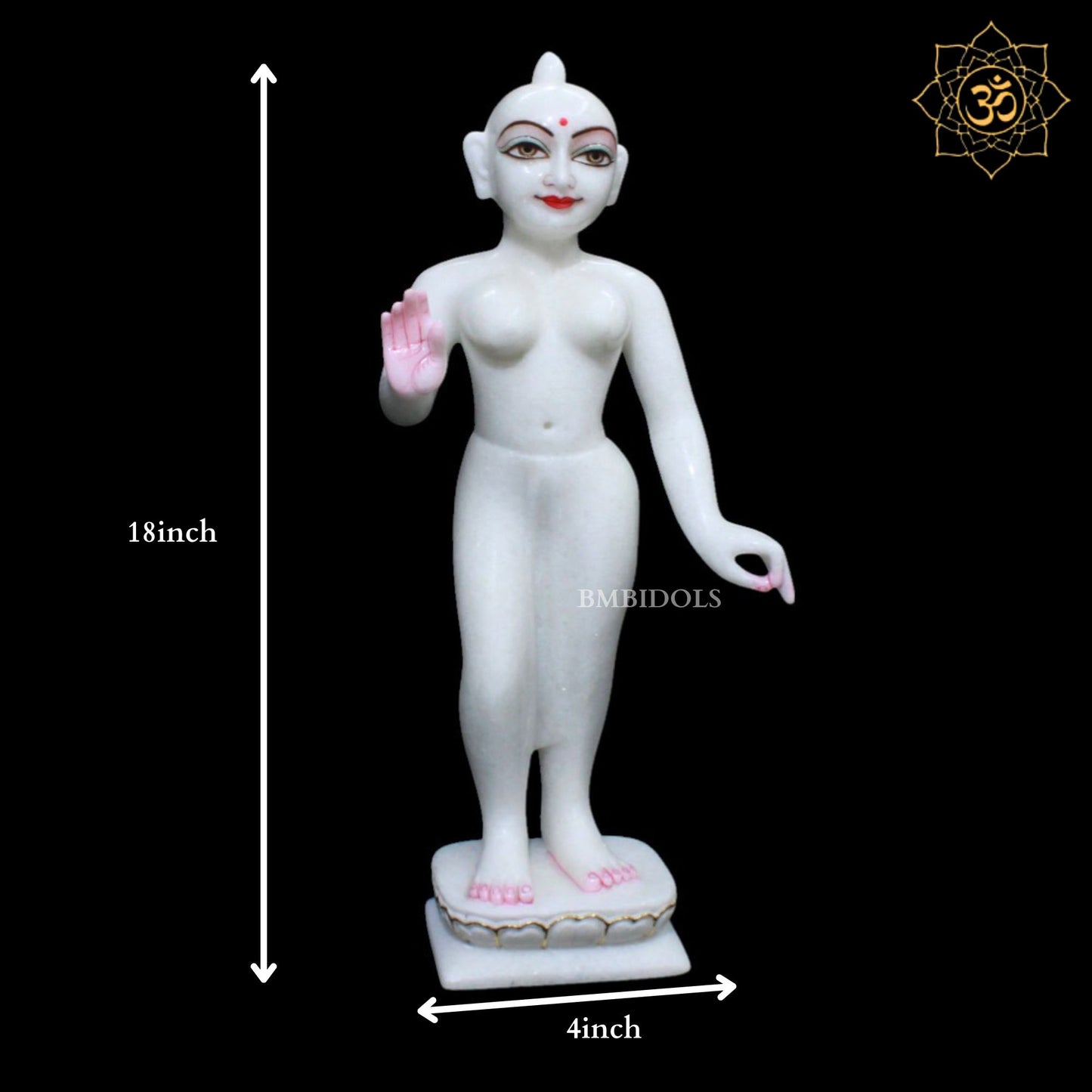 Iskcon Radha Krishna Marble Murti for Homes & Temples in 1.5feet