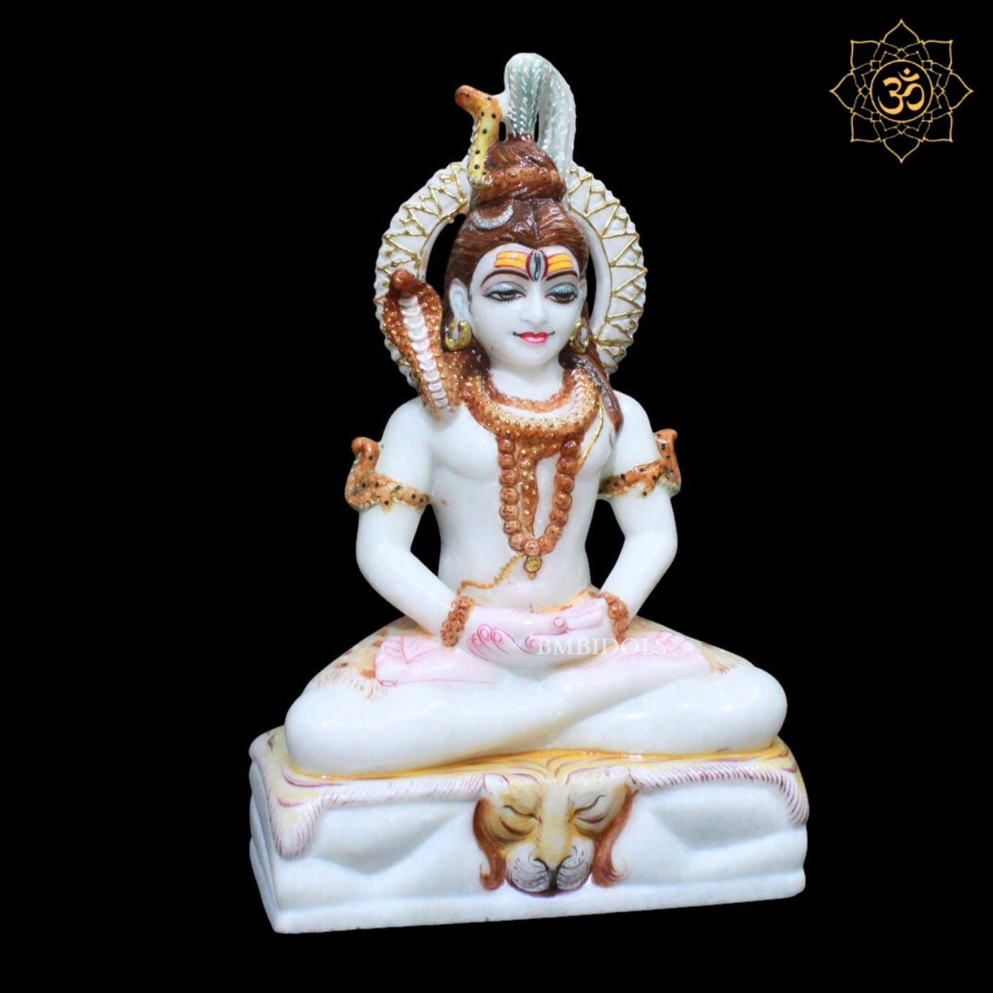 Meditation Marble Shiva Statue for Homes and Temples in 1feet