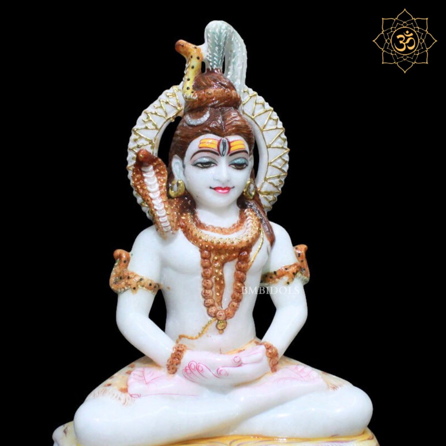 Meditation Marble Shiva Statue for Homes and Temples in 1feet