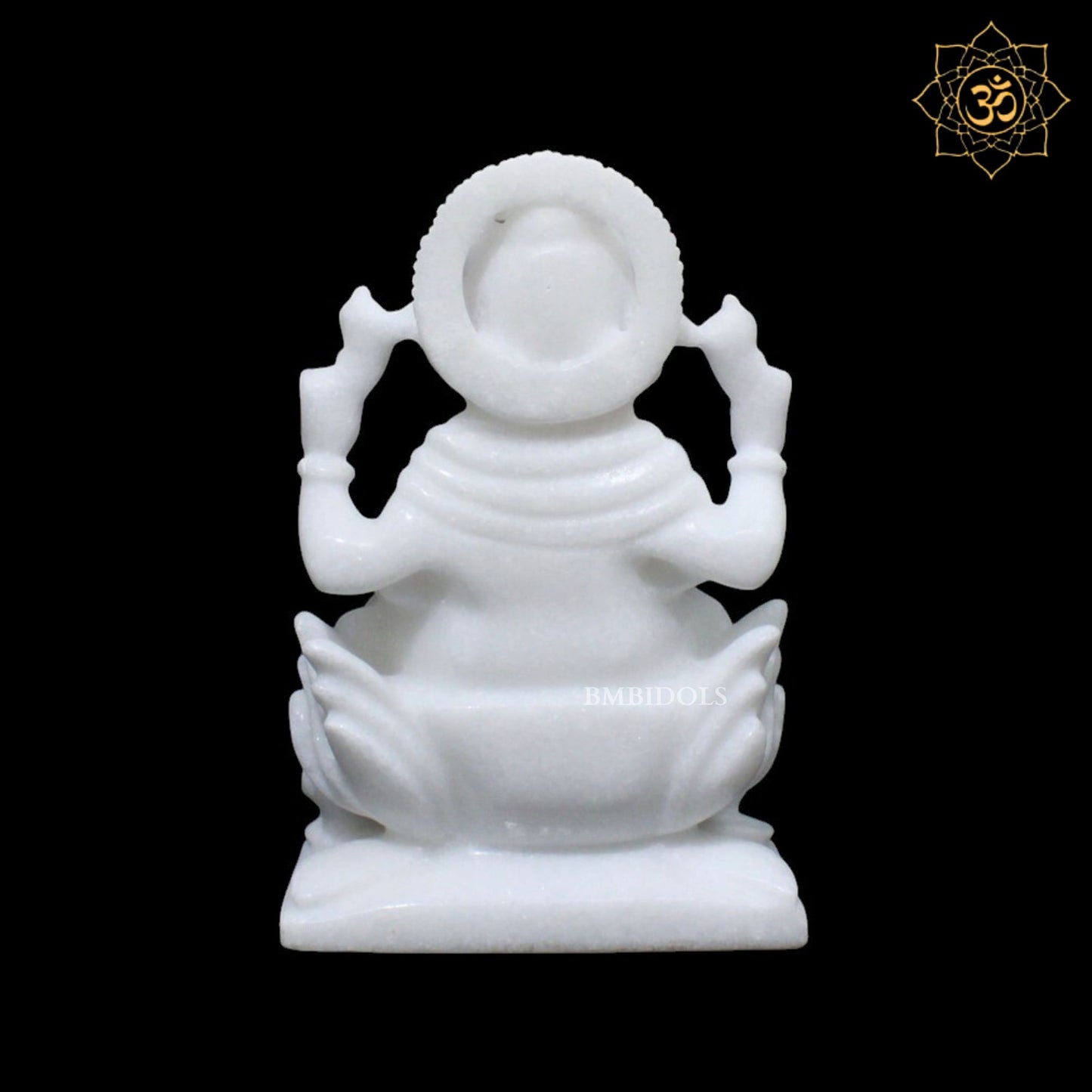 9inch Marble Ganesh Laxmi Murti for Homes and Temples
