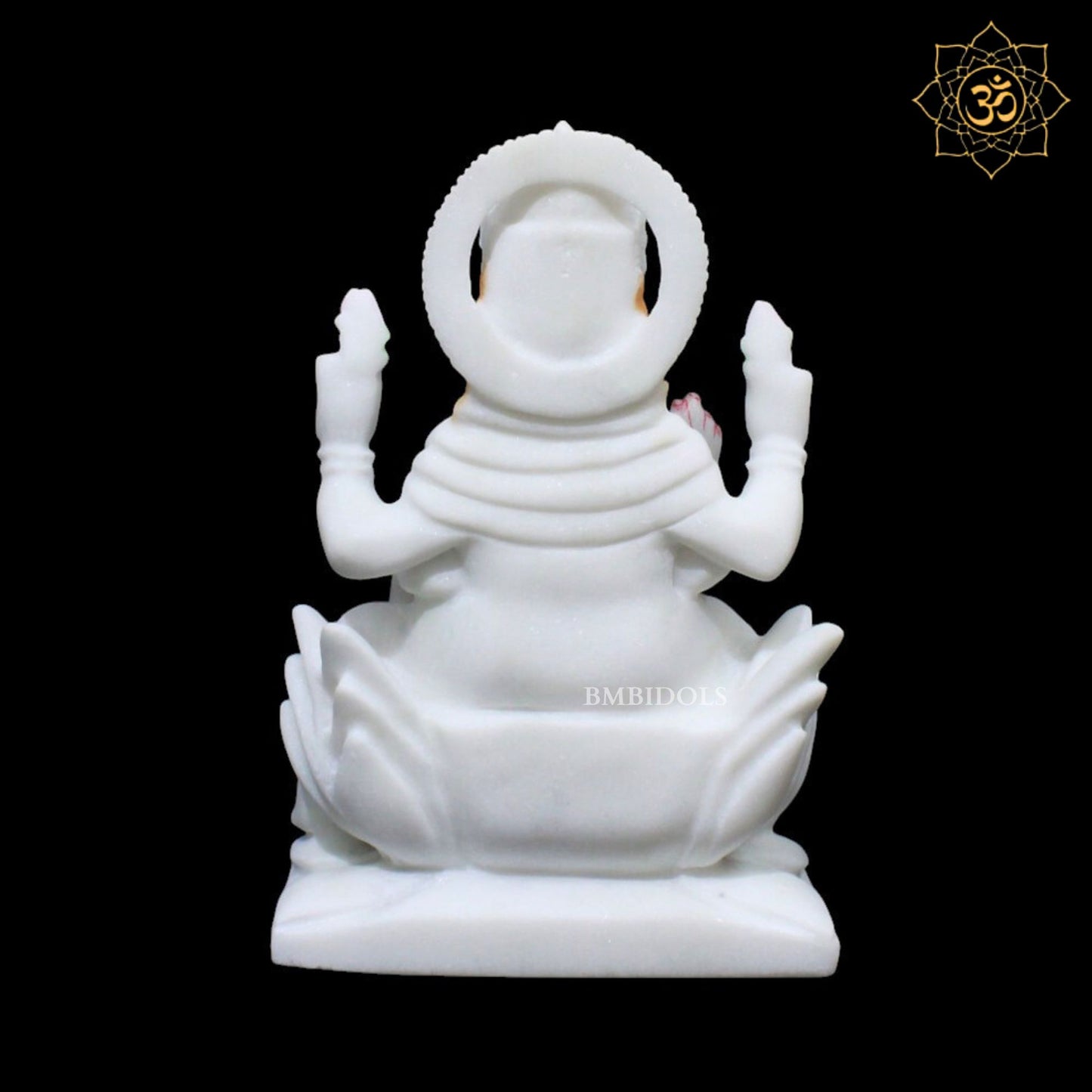 9inch Marble Ganesh Laxmi Murti for Homes and Temples
