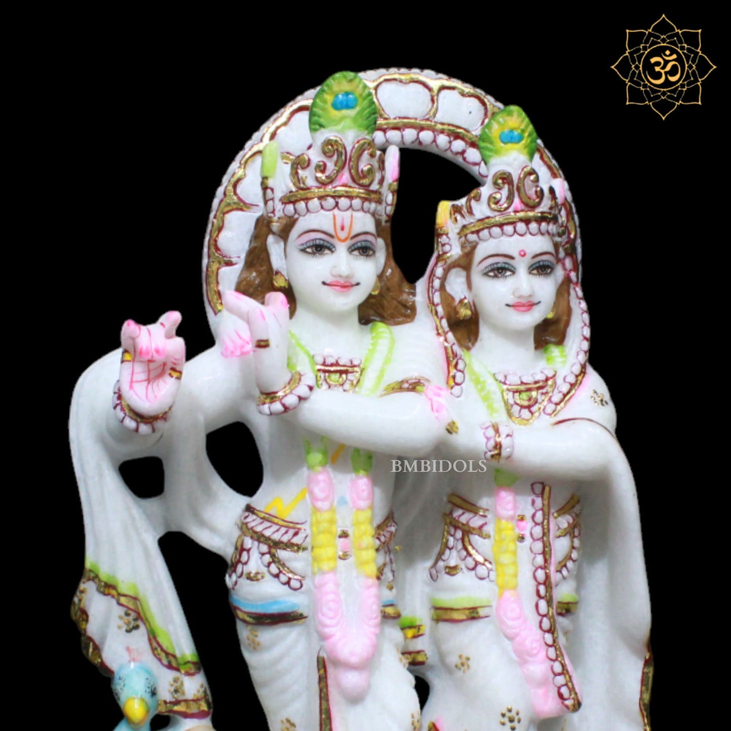 Jugal Marble Radha Krishna Murti for Homes and Temples in 12inches