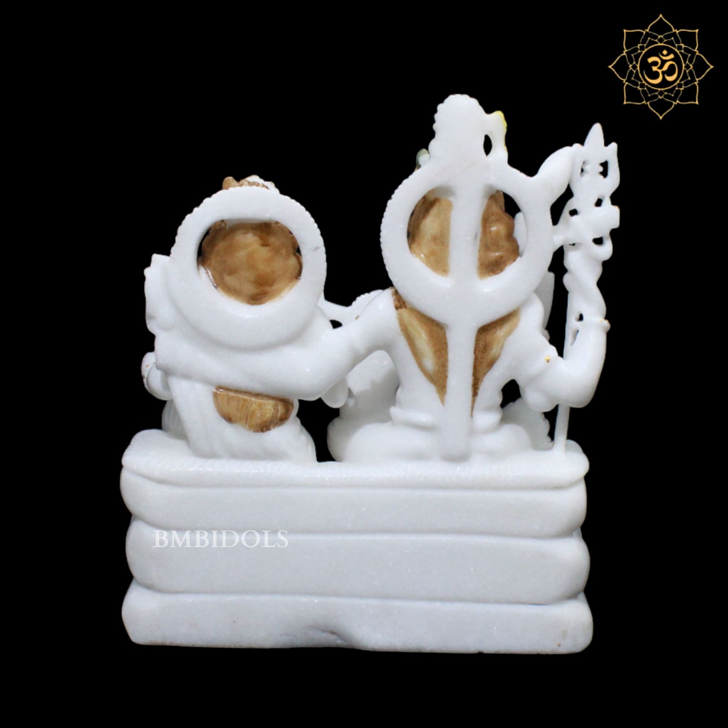Shiv Parivar Marble Murti for Home Mandirs with Ganesh and Kartikeya