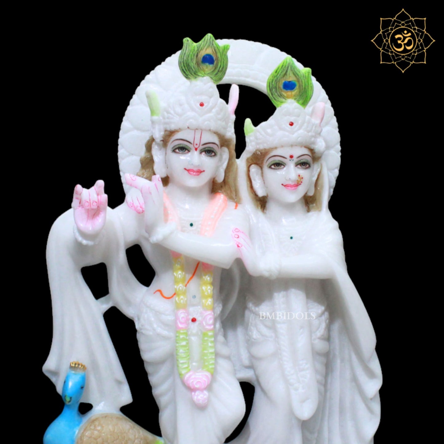 Jugal Radha Krishna Marble Murti for Homes and Temples in 15inches