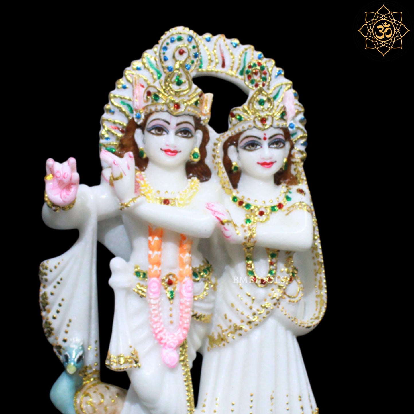 Jugal Radha Krishna Marble Murti for Ghar Mandirs in 1feet