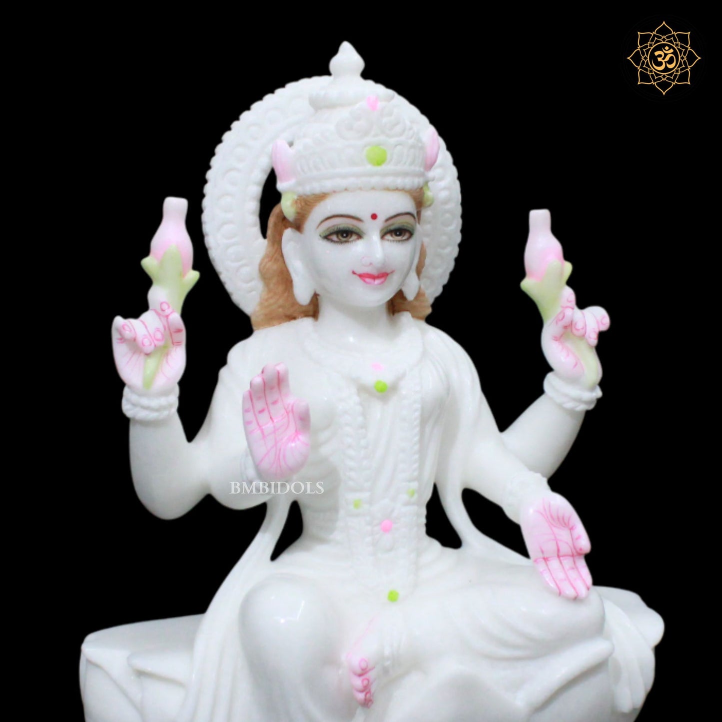 Lakshmi Maa Murti in Makrana Marble for Homes and Temples in 1feet