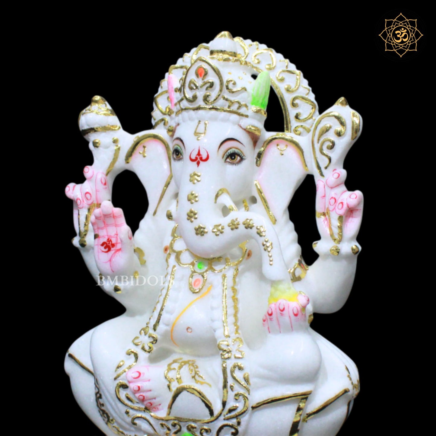 Ganesh Bhagwan Marble Murti for Homes and Temples in 1feet