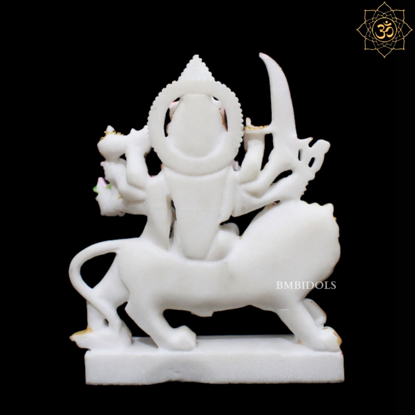 Small Durga Marble Murti in 9inches for Homes and Temples