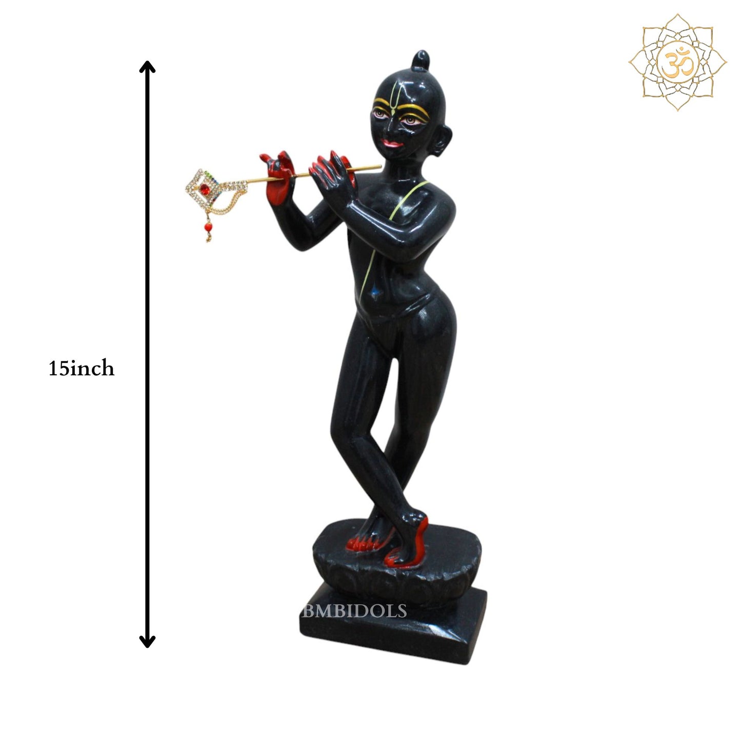 Iskcon Radha Krishna Marble Murti for Homes and Temples in 15inches