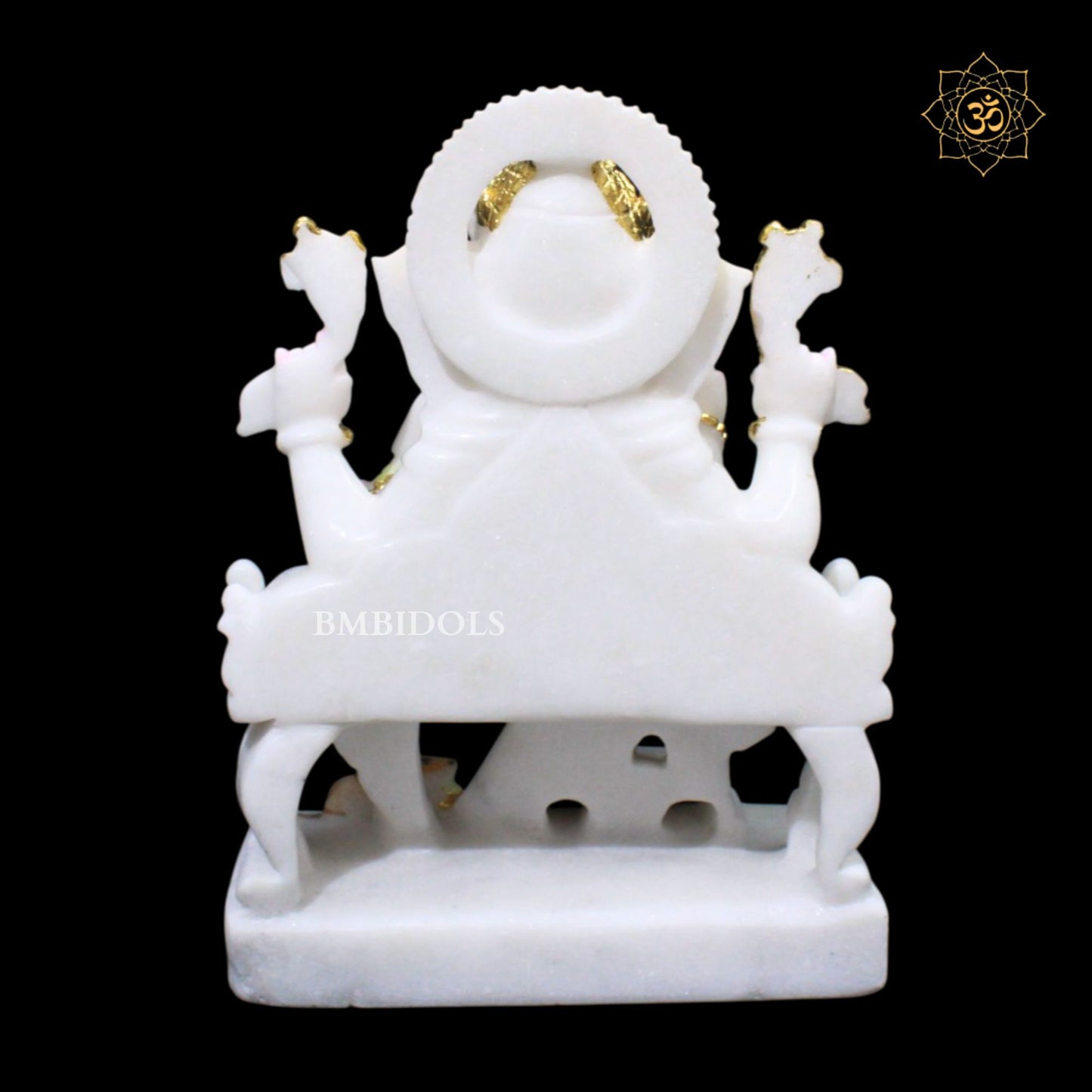 White Marble Ganesha Murti for Homes and Temples