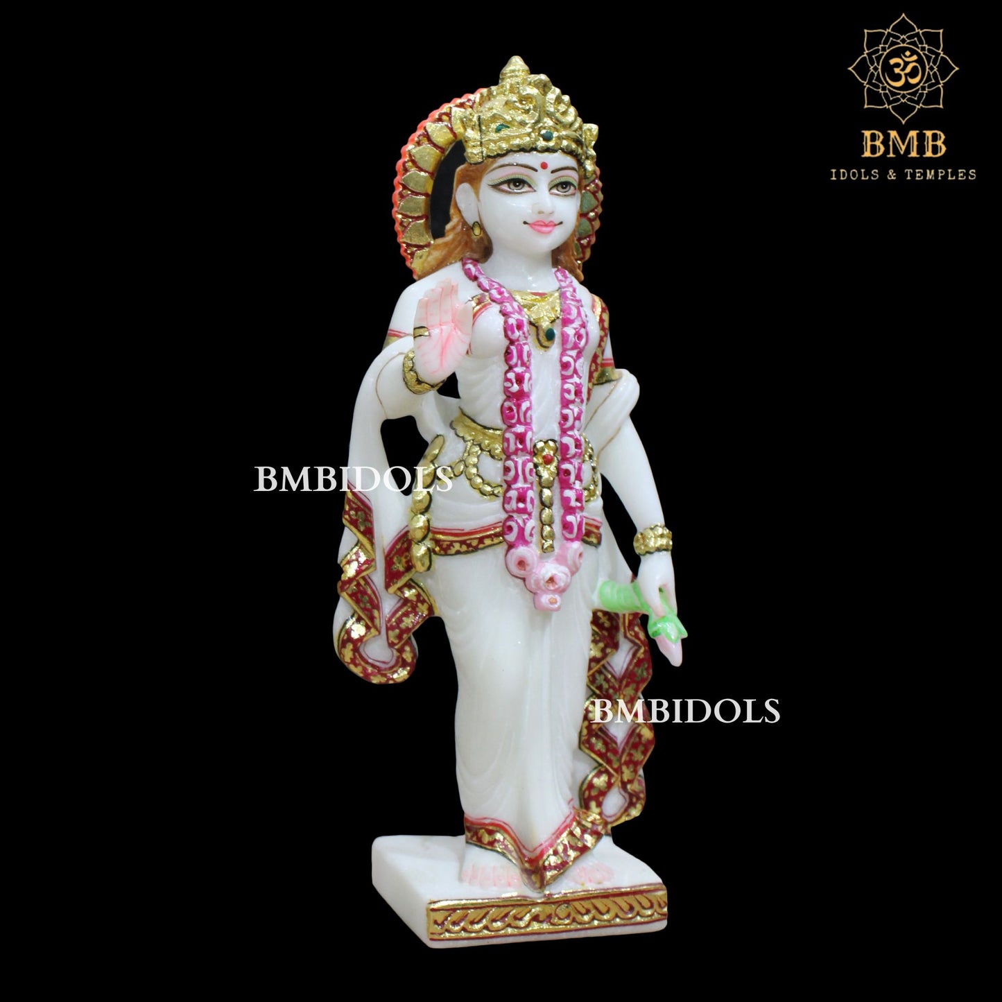 Marble Radha Krishna Murti with Doble Palla in Makrana Marble