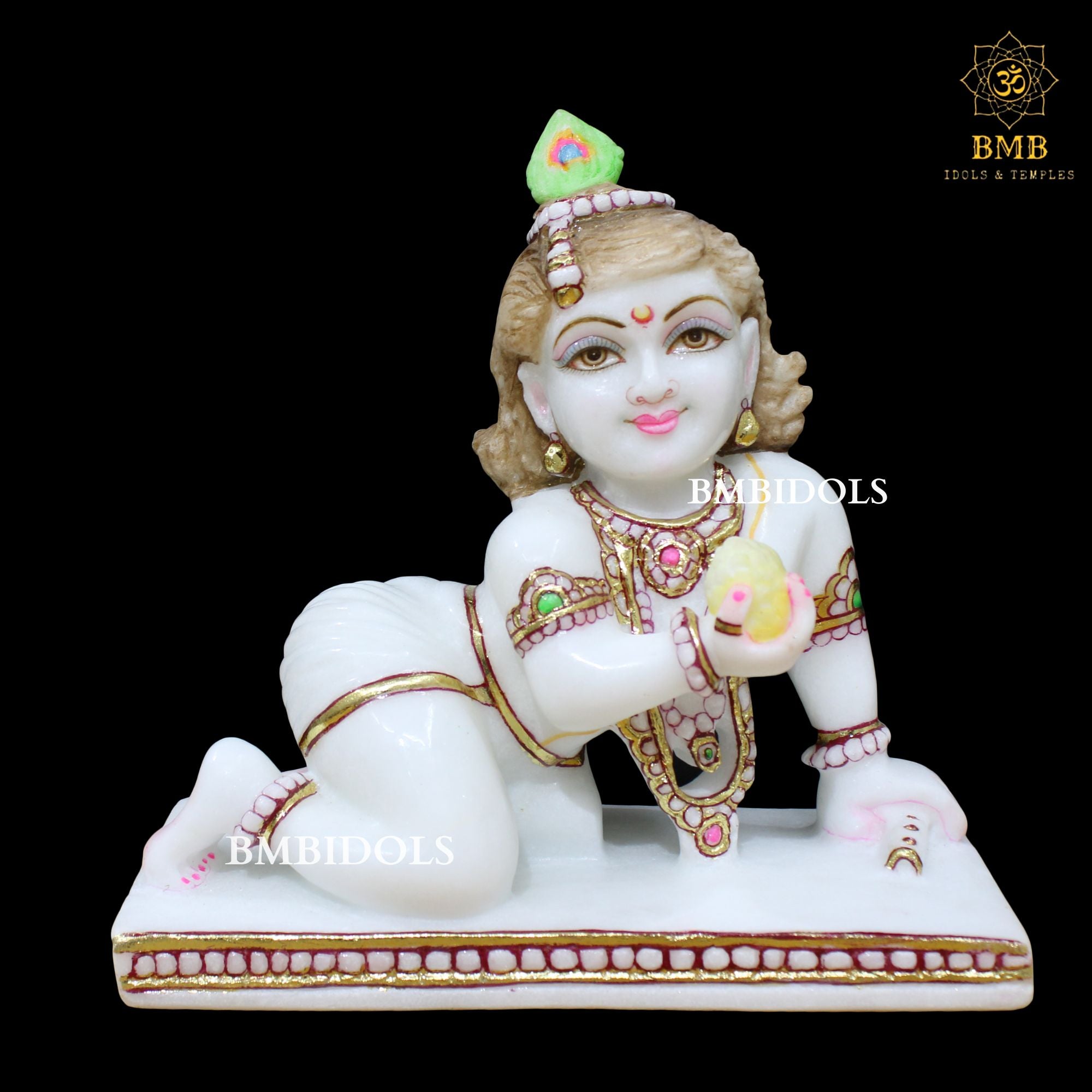 Marble Bal Gopal Kanha Statue In 9inches For Homes Temples BMBIDOLS marble-bal-gopal-kanha-statue-in-9inches-for-homes-temples-bmbidols