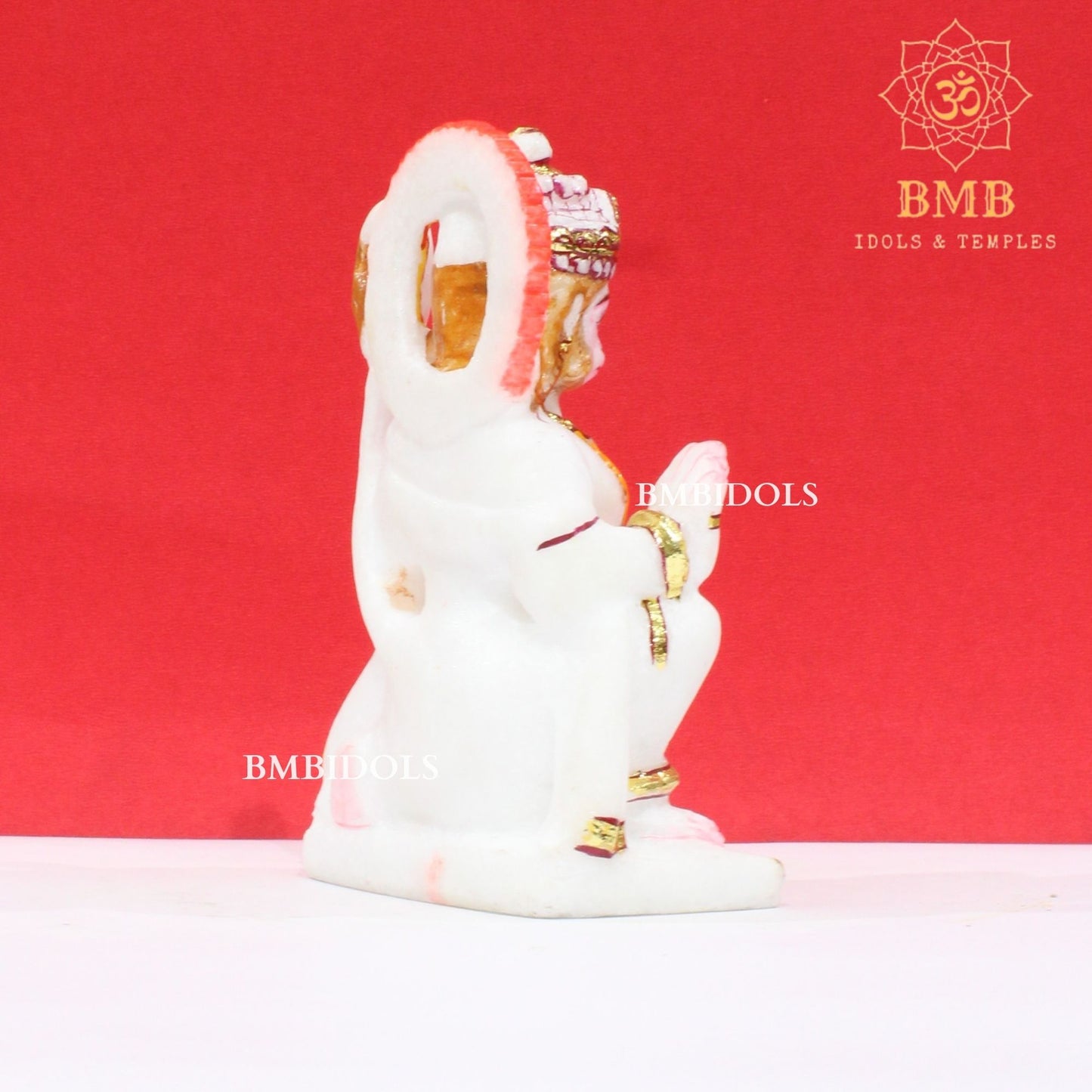 Small Marble Hanuman Murti in Makrana Marble in 6inch in Ashirwad Pose