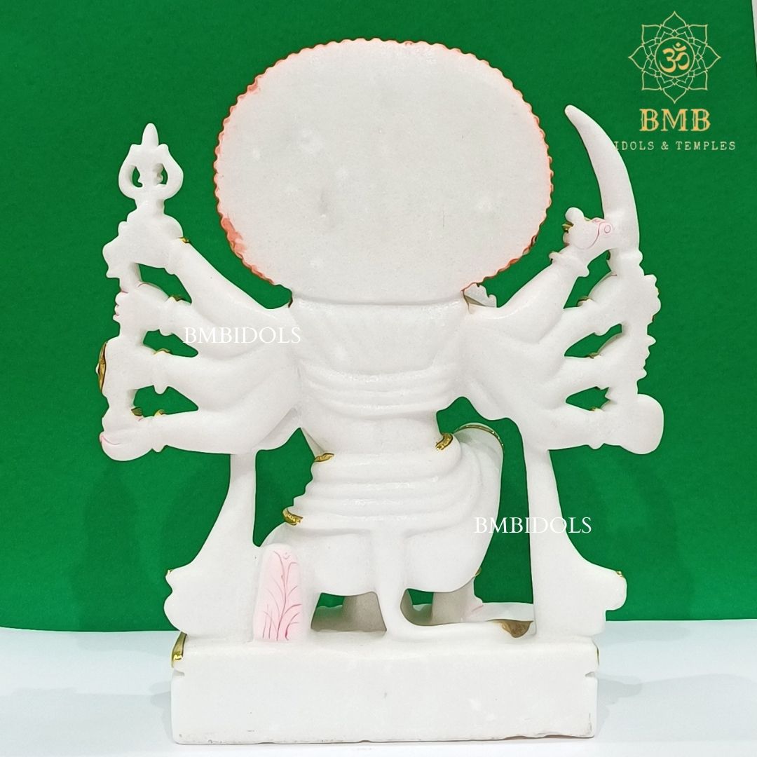 Marble Panchmukhi Hanuman Statue made in Makrana Marble in 15inches