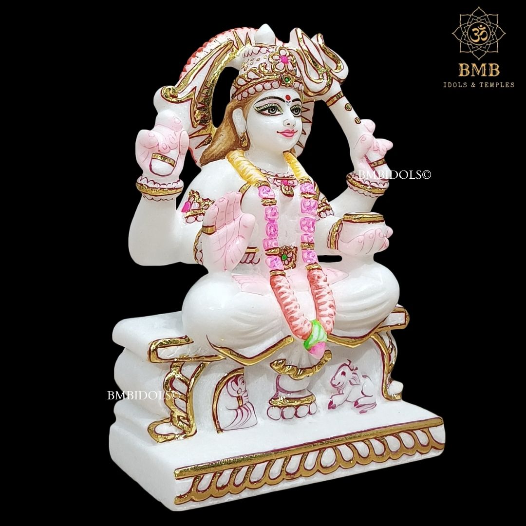 Preorder Marble Santoshi Mata Murti made in Makrana Marble with Four Hands
