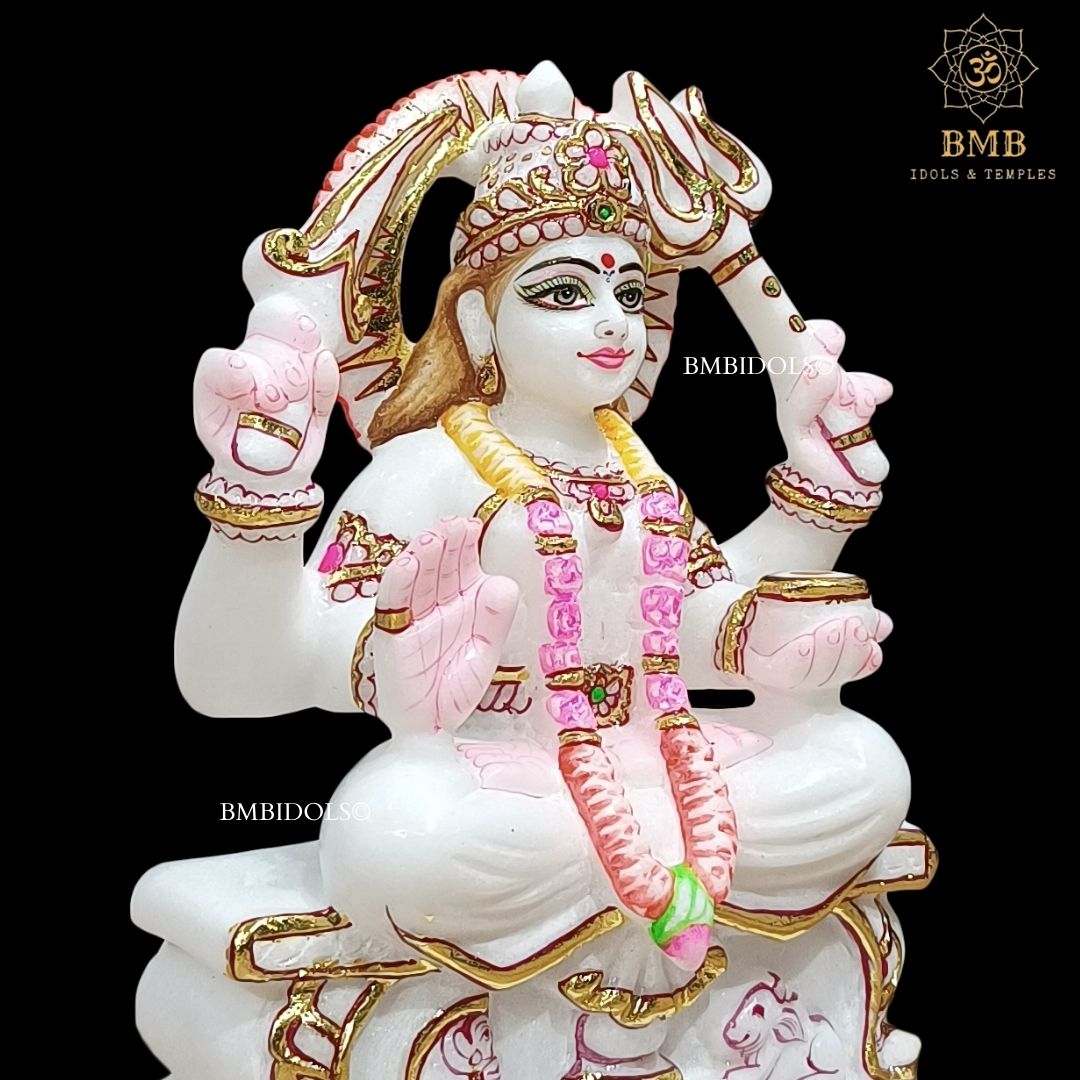 Preorder Marble Santoshi Mata Murti made in Makrana Marble with Four Hands