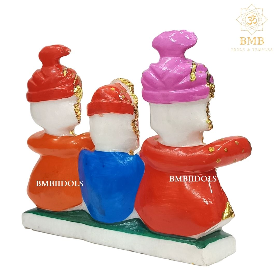 Marble Jagannath Balabhadra and Subhadra Statue made in Makrana Marble