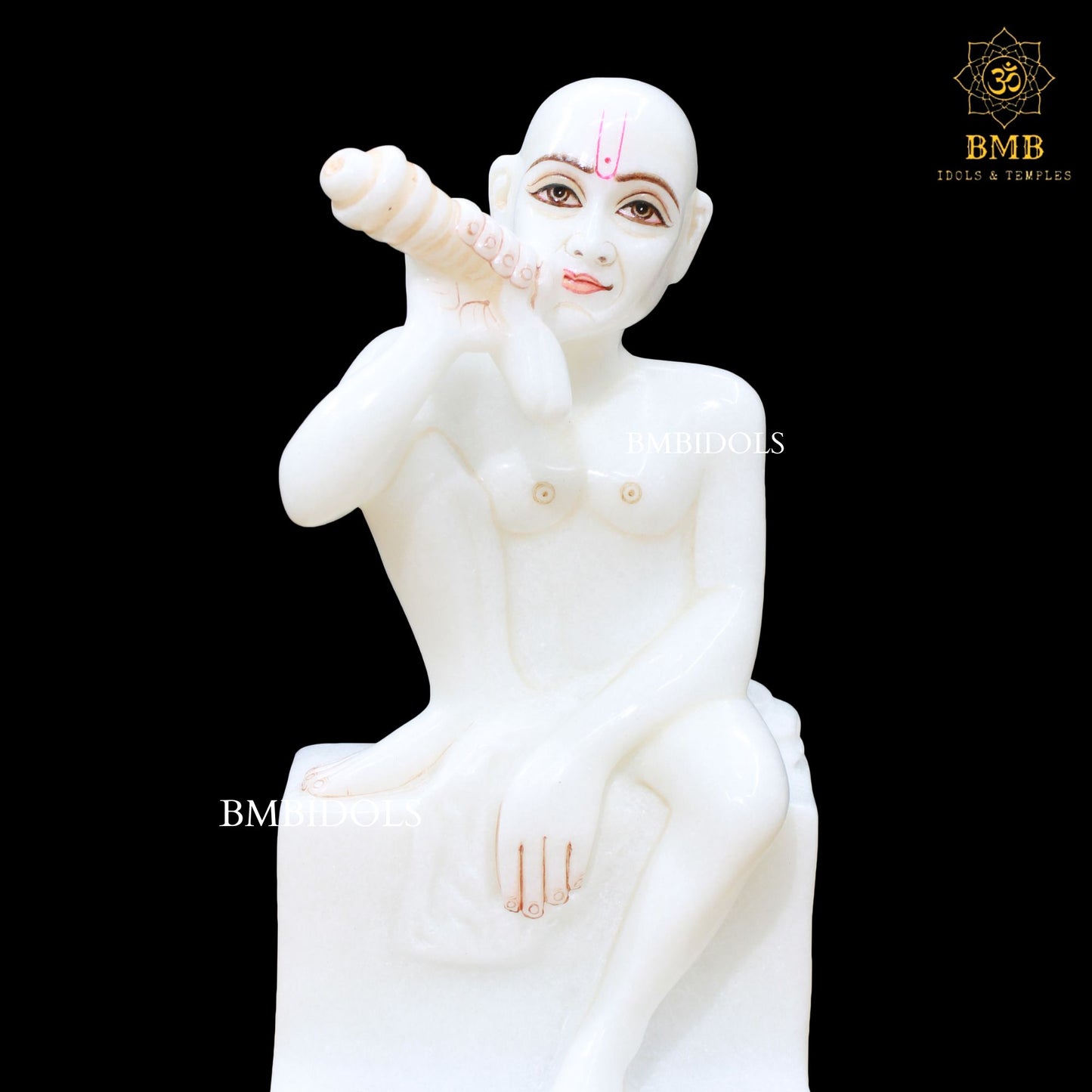 Marble Gajanan Maharaj Murti made in Makrana Marble in 12inch