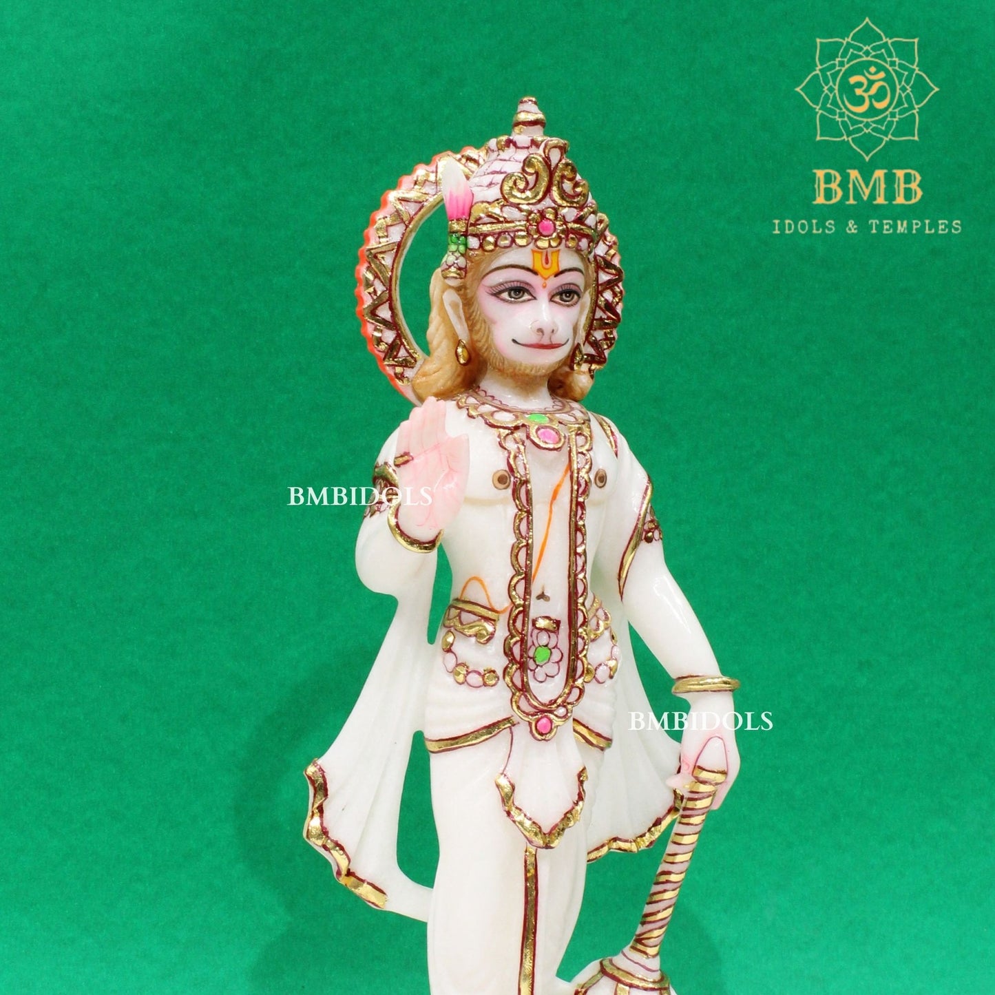 1feet Marble Hanuman Statue made in Makrana Marble