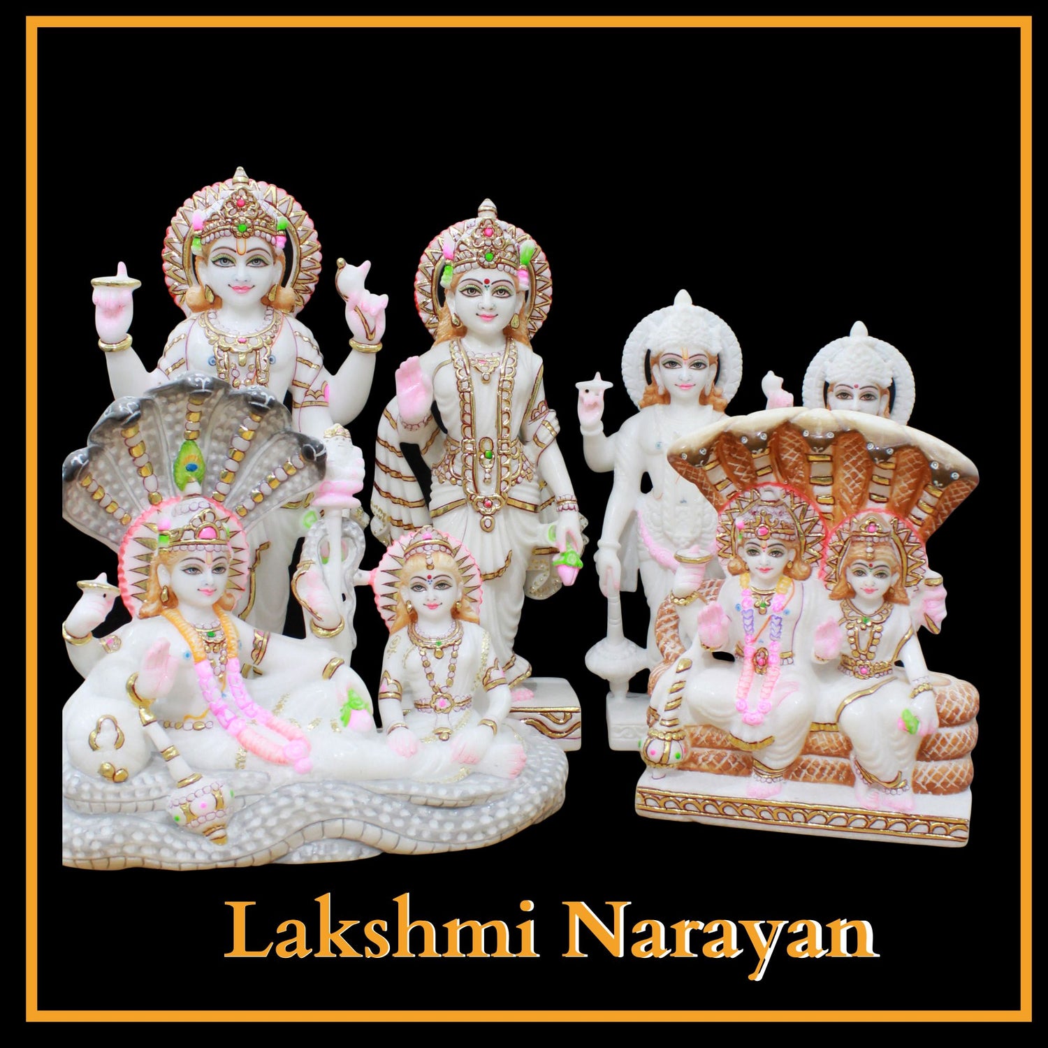Marble Lakshmi Narayan Statue