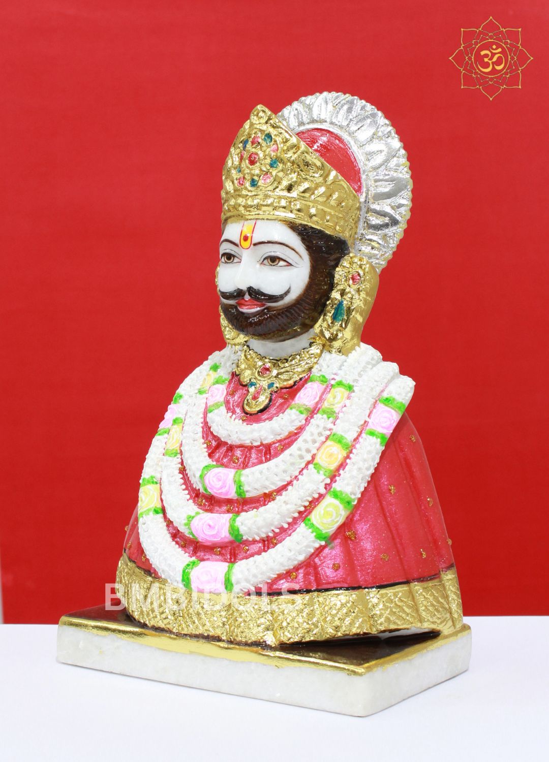 Marble Khatu Shyam Baba Statue Face for Home and Temples