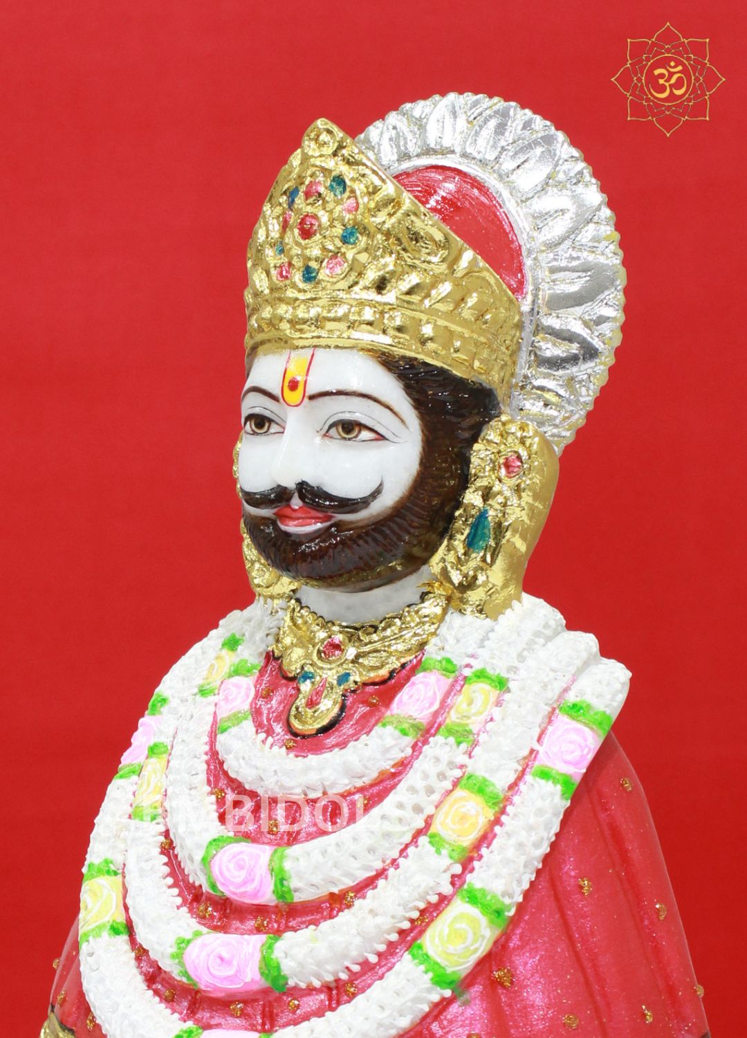 Marble Khatu Shyam Baba Statue Face for Home and Temples