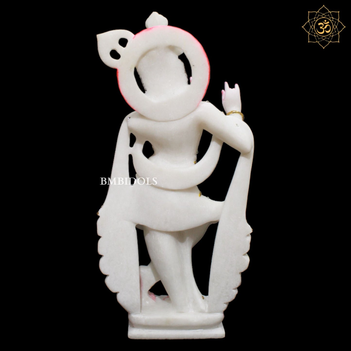White Feather Radha Krishna Marble Murti for Homes and Temples in 15inches
