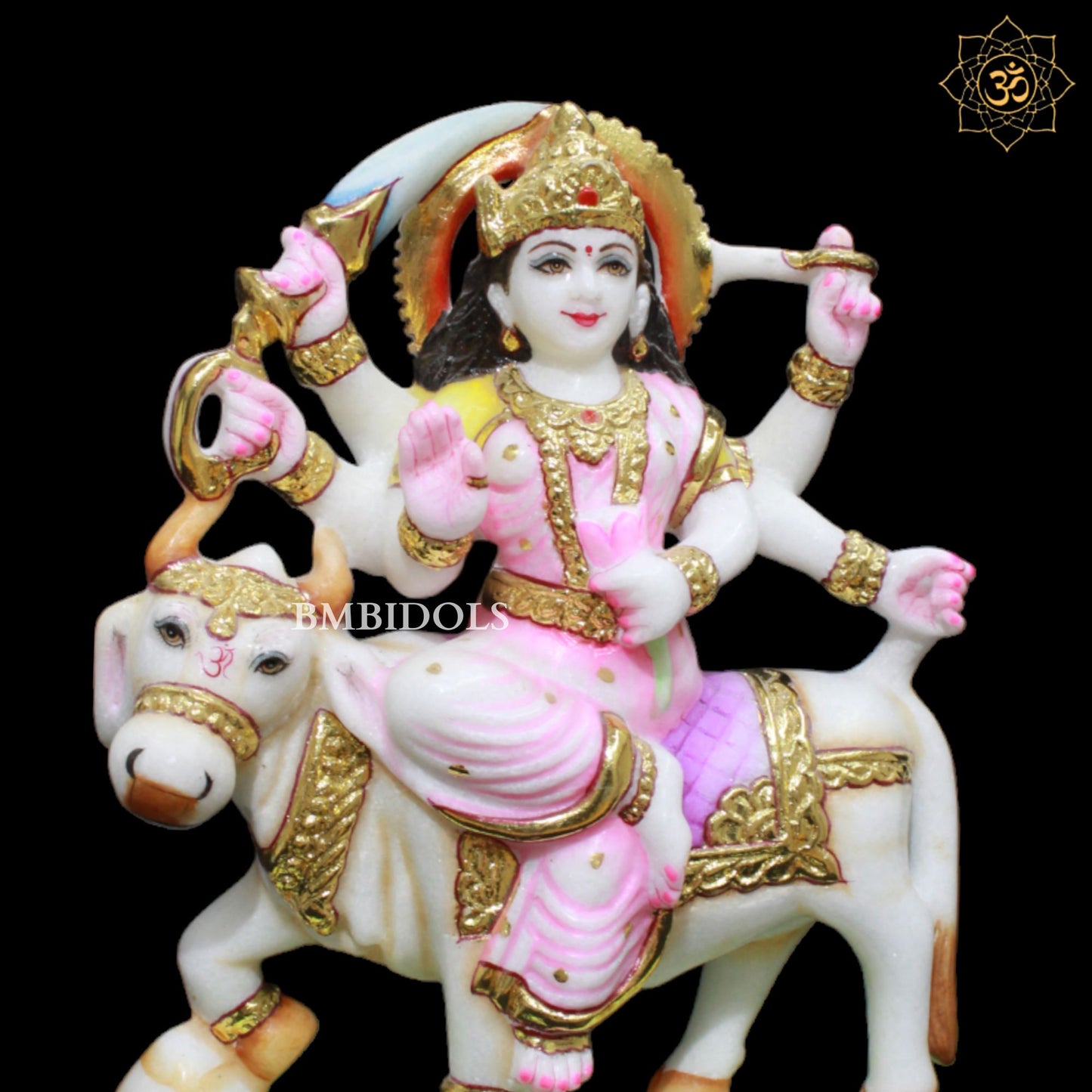Marble Umiya Mata Murti in 1feet for Homes and Temples Makrana Marble