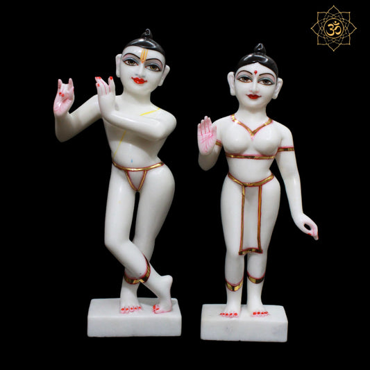 Iskcon Radha Krishna Marble Murti for Homes and Temples in Ashirwad