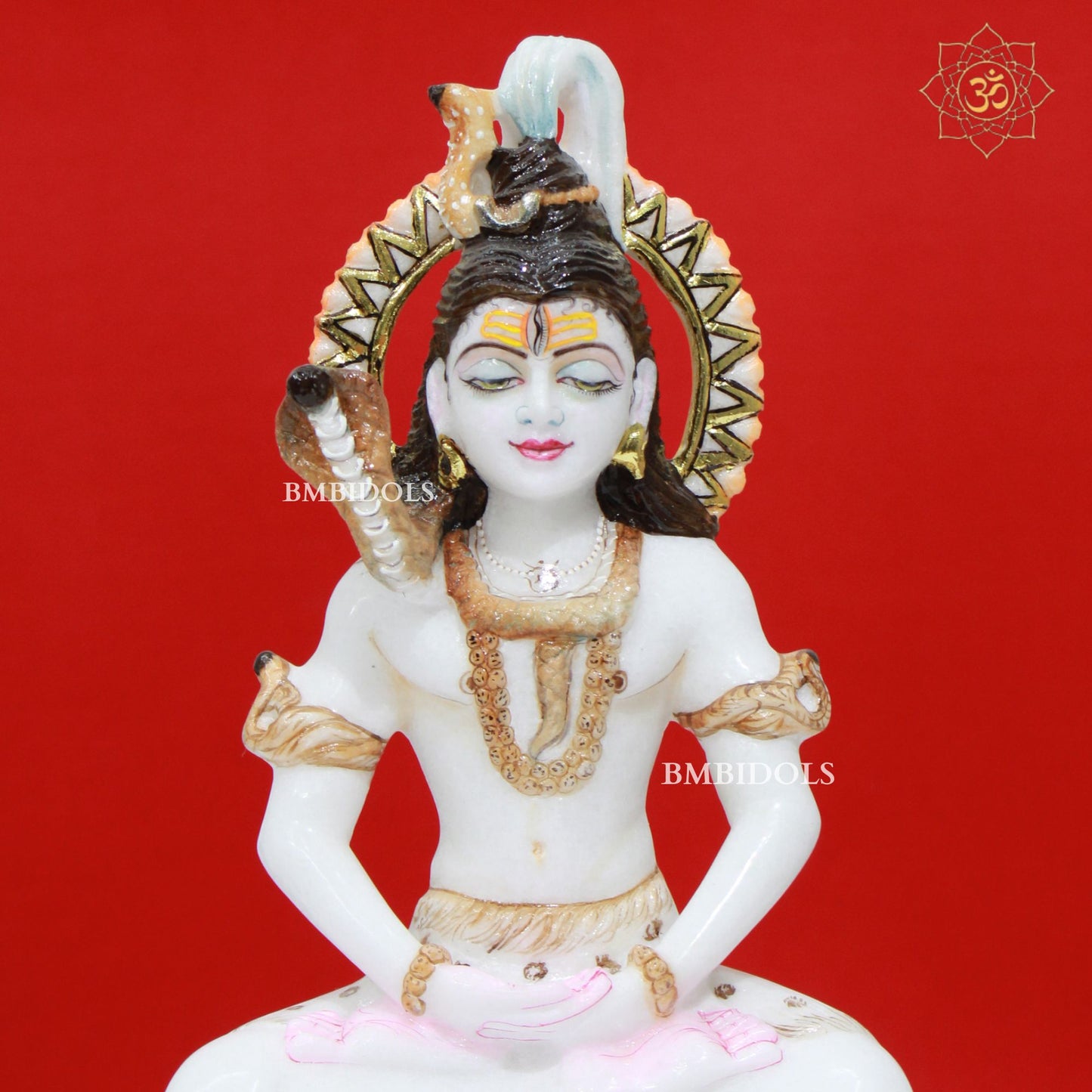 Marble Mahadev (Shiva) Statue in Meditation Posture in 12inches