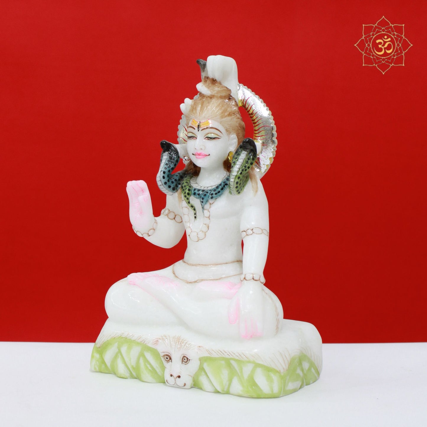 Lord Shiva and Parvati Marble Statue in 9inches for Home Temples