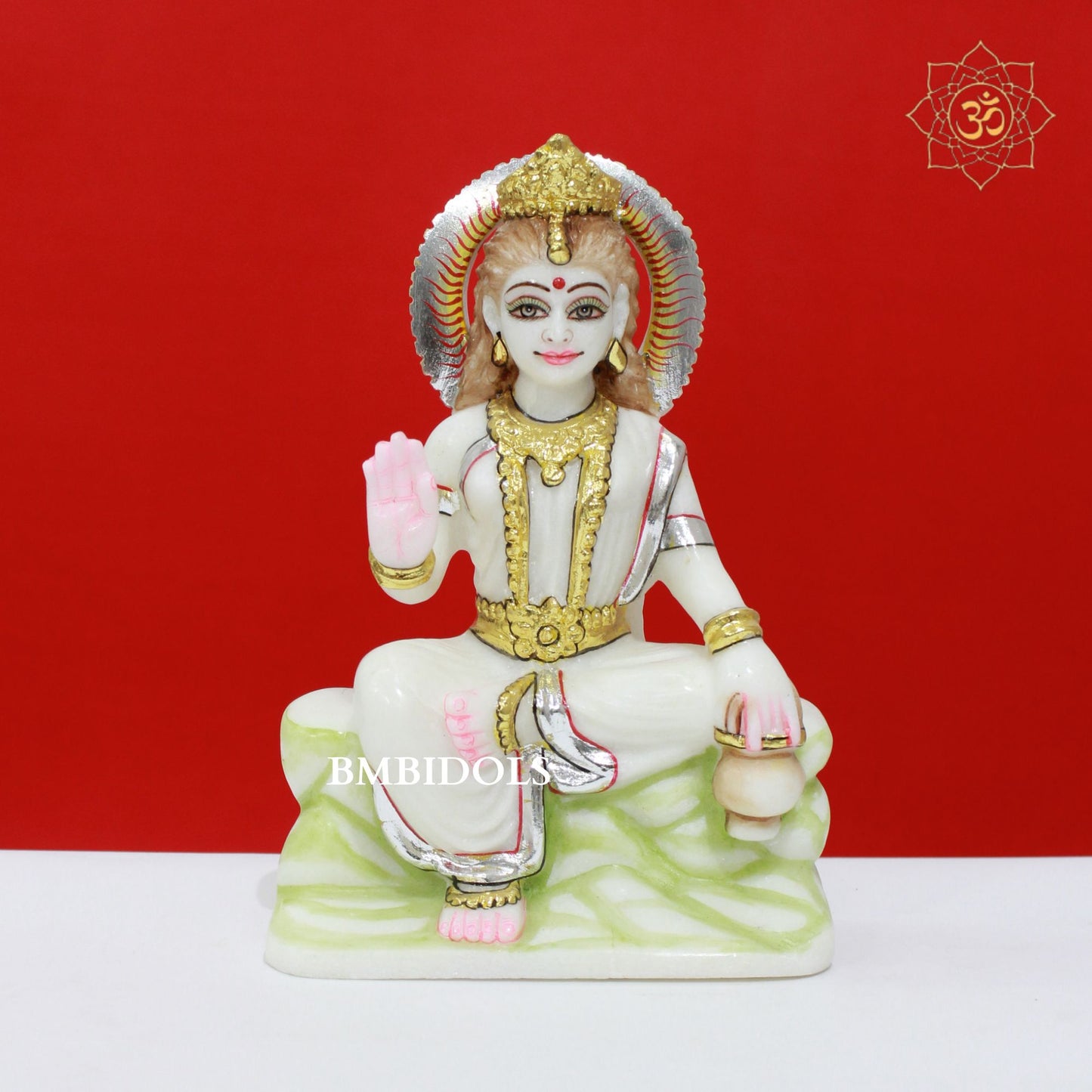 Lord Shiva and Parvati Marble Statue in 9inches for Home Temples